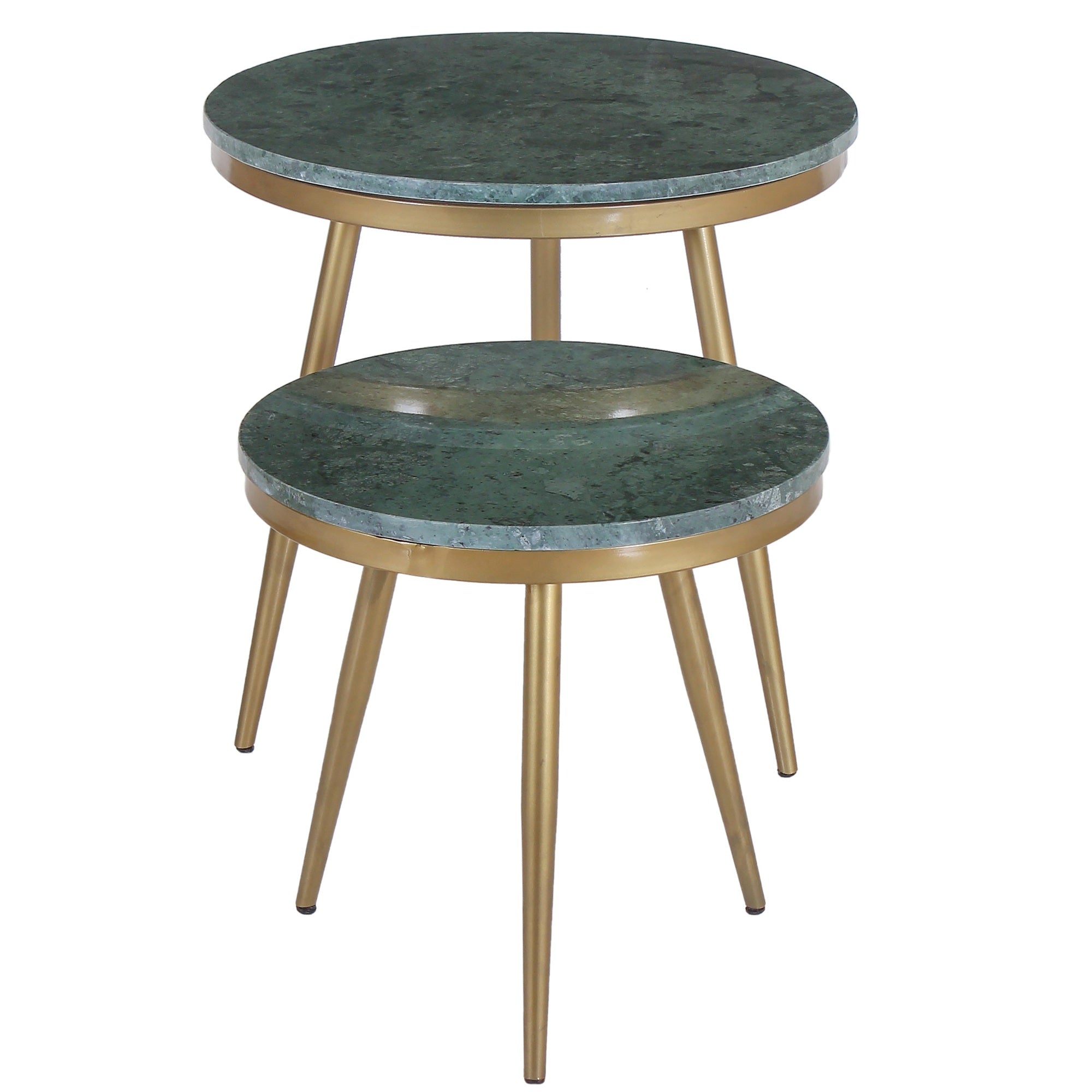 Yuto Green & Gold Nest of Tables