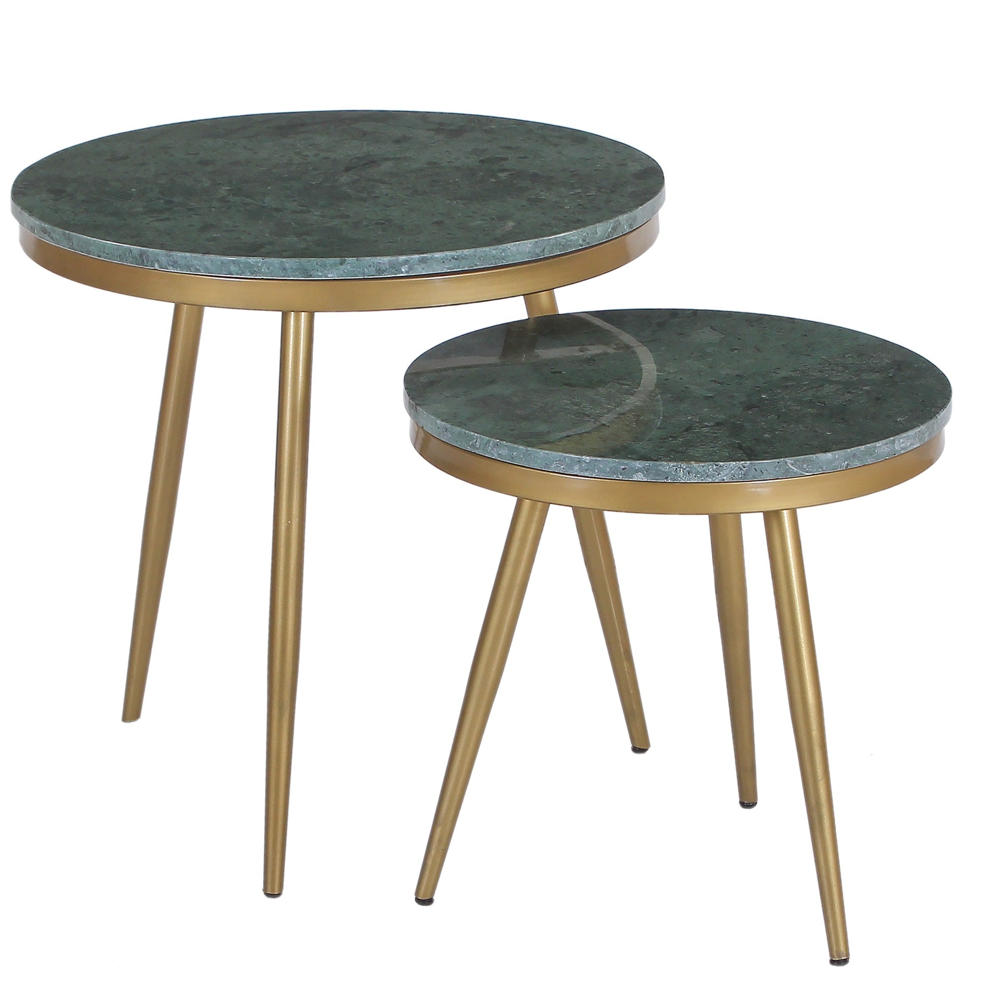 Yuto Green & Gold Nest of Tables