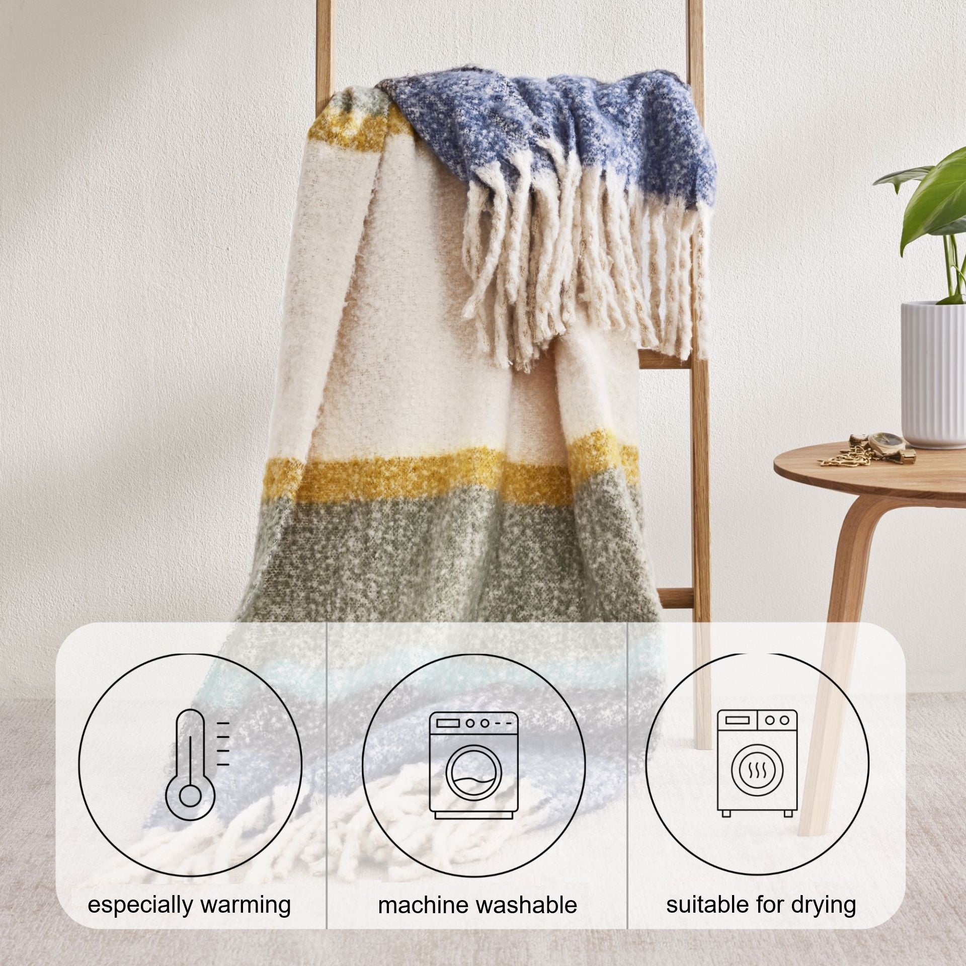 S.Oliver Fringed Blanket