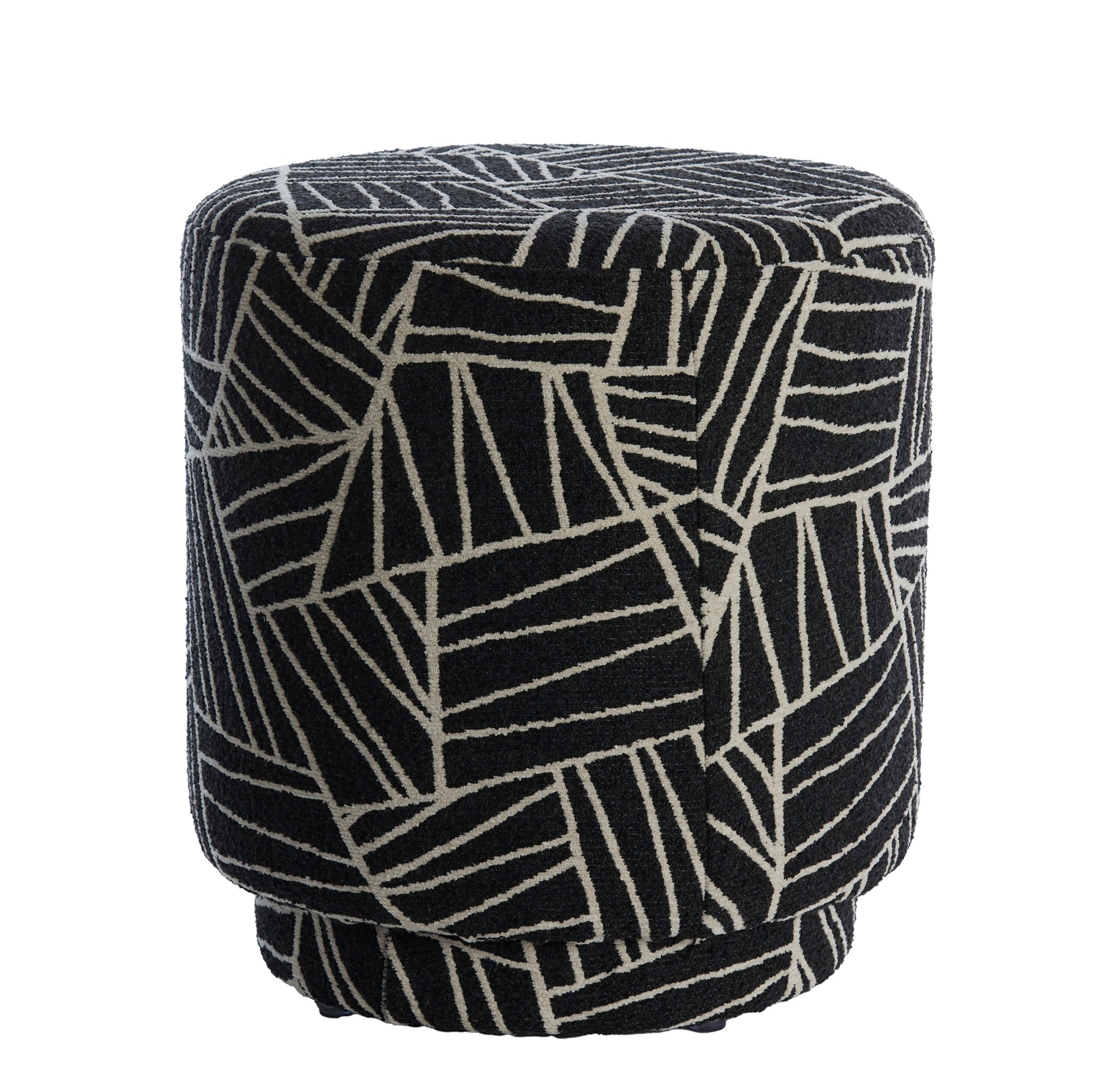 DAVONTE Pouf Black + White