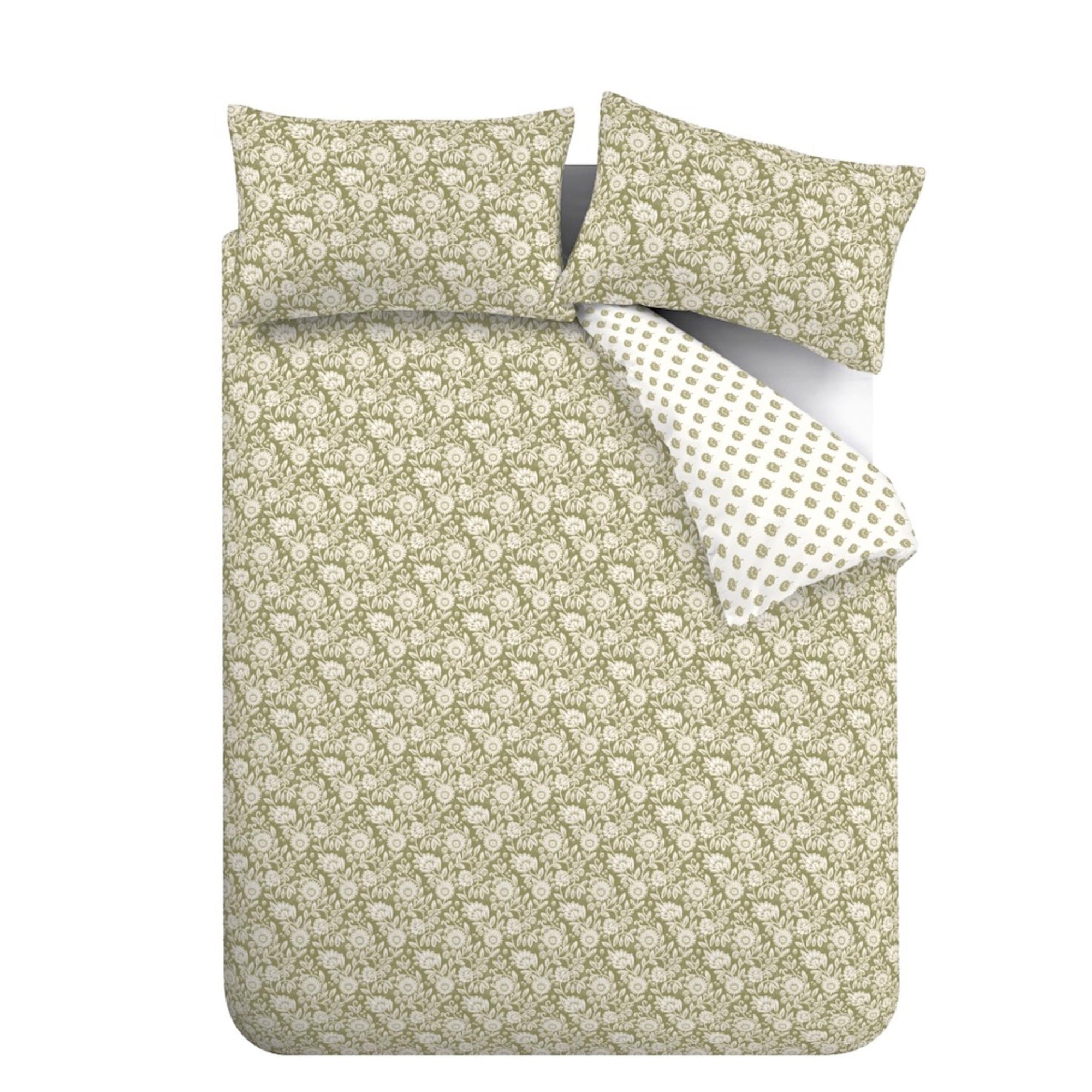 Tangier Floral Olive Duvet Set