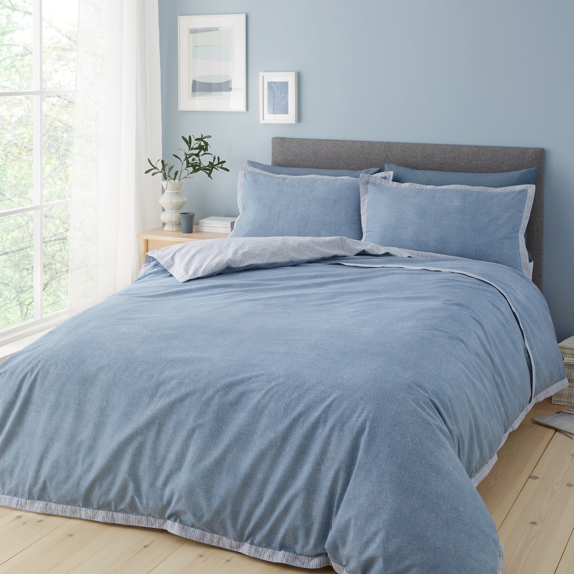 Oslo Denim Blue Duvet Set