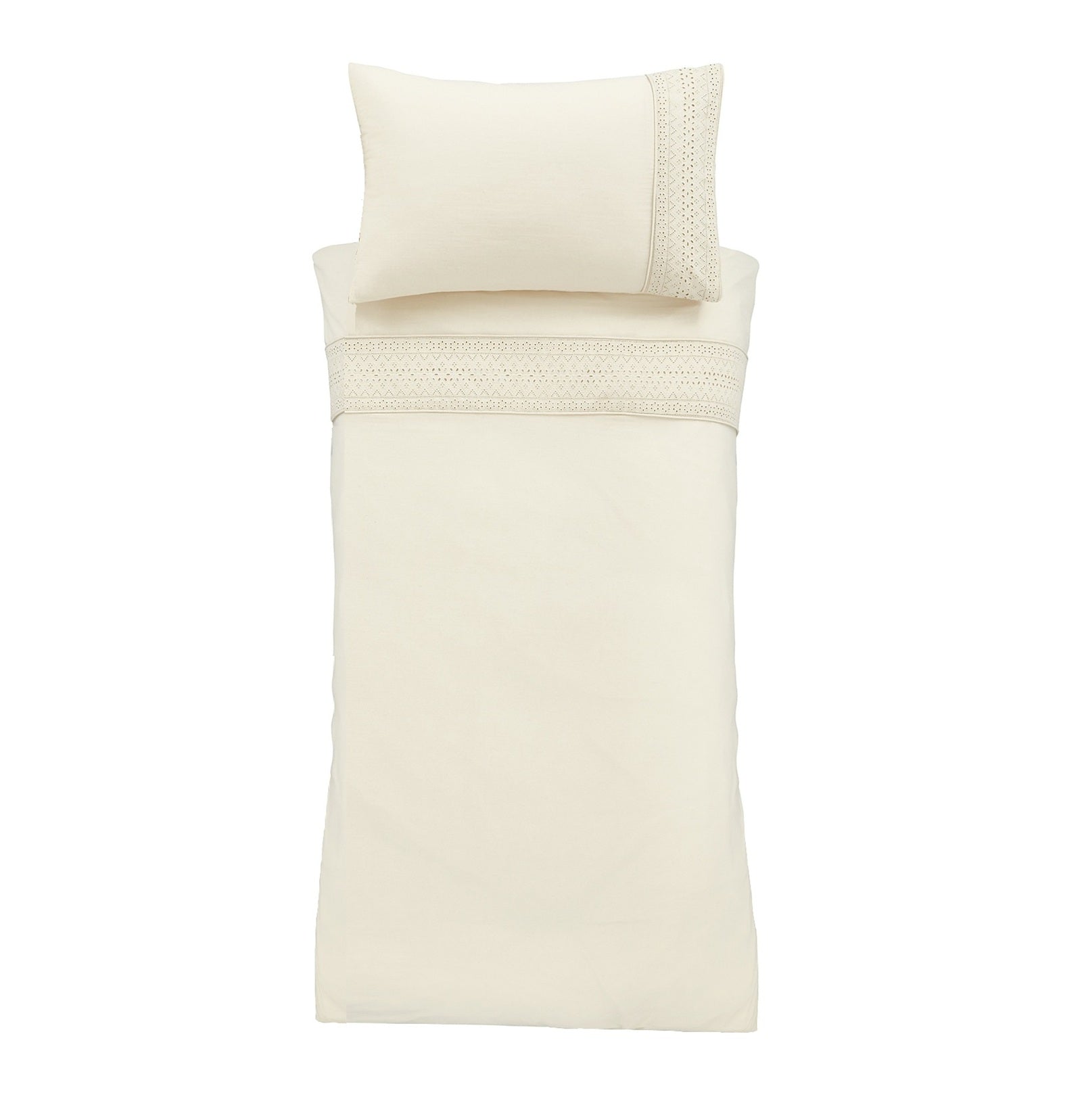 Broderie Anglaise Cream Duvet Set