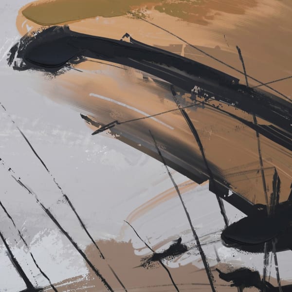 Abstract Brush Stroke Large Canvas