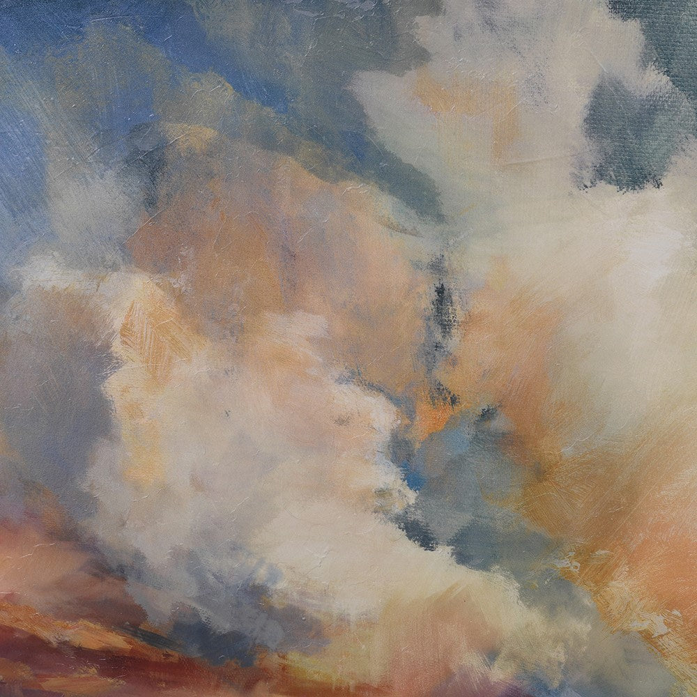 Apricot Clouds Large Canvas