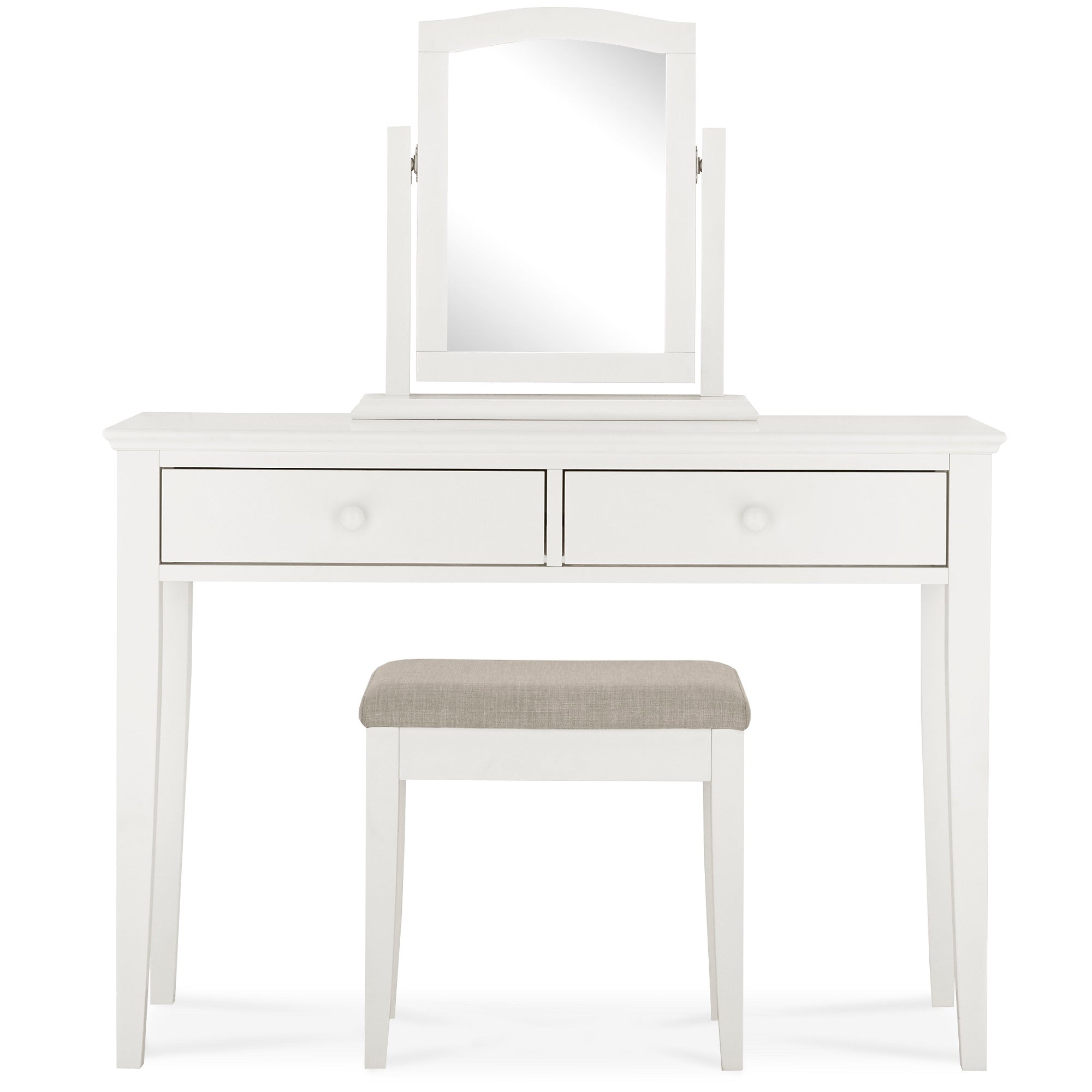 Ashby White Bedroom Stool