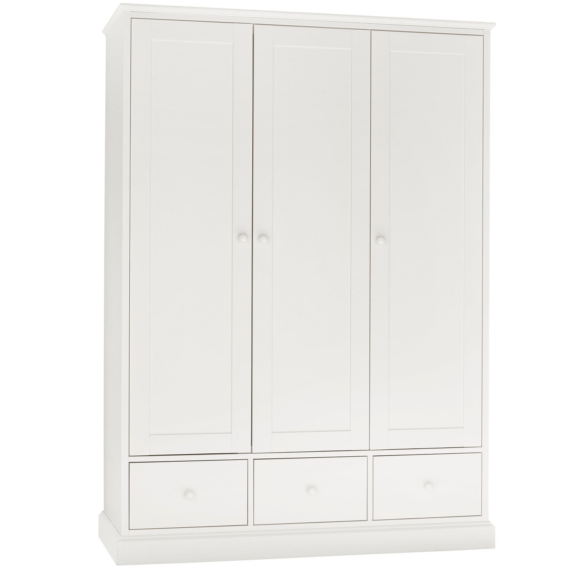 Ashby White Triple Wardrobe