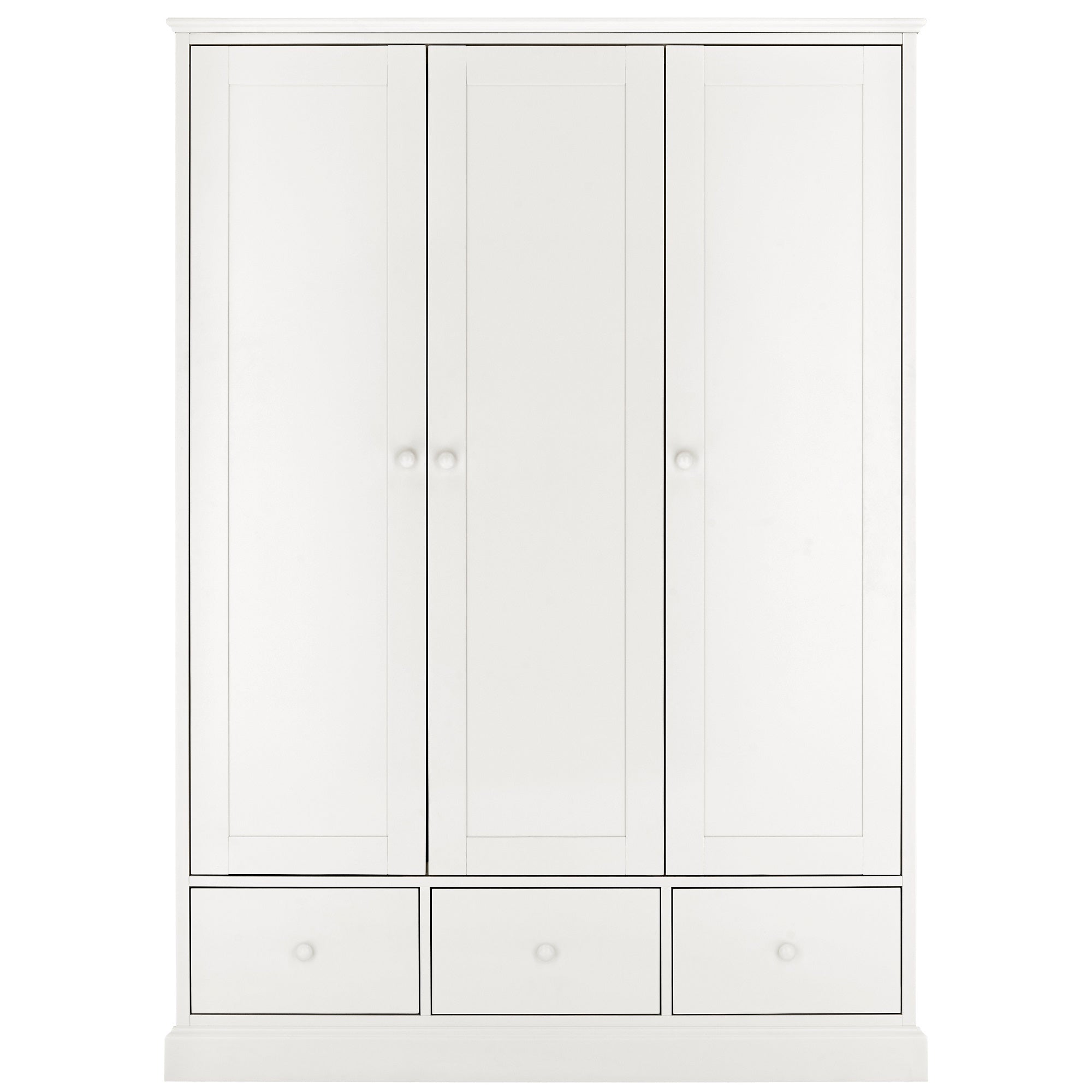 Ashby White Triple Wardrobe