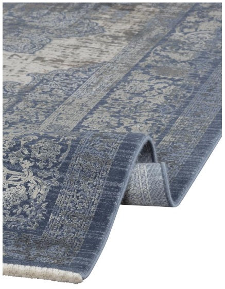 Aura Navy Grey Rug