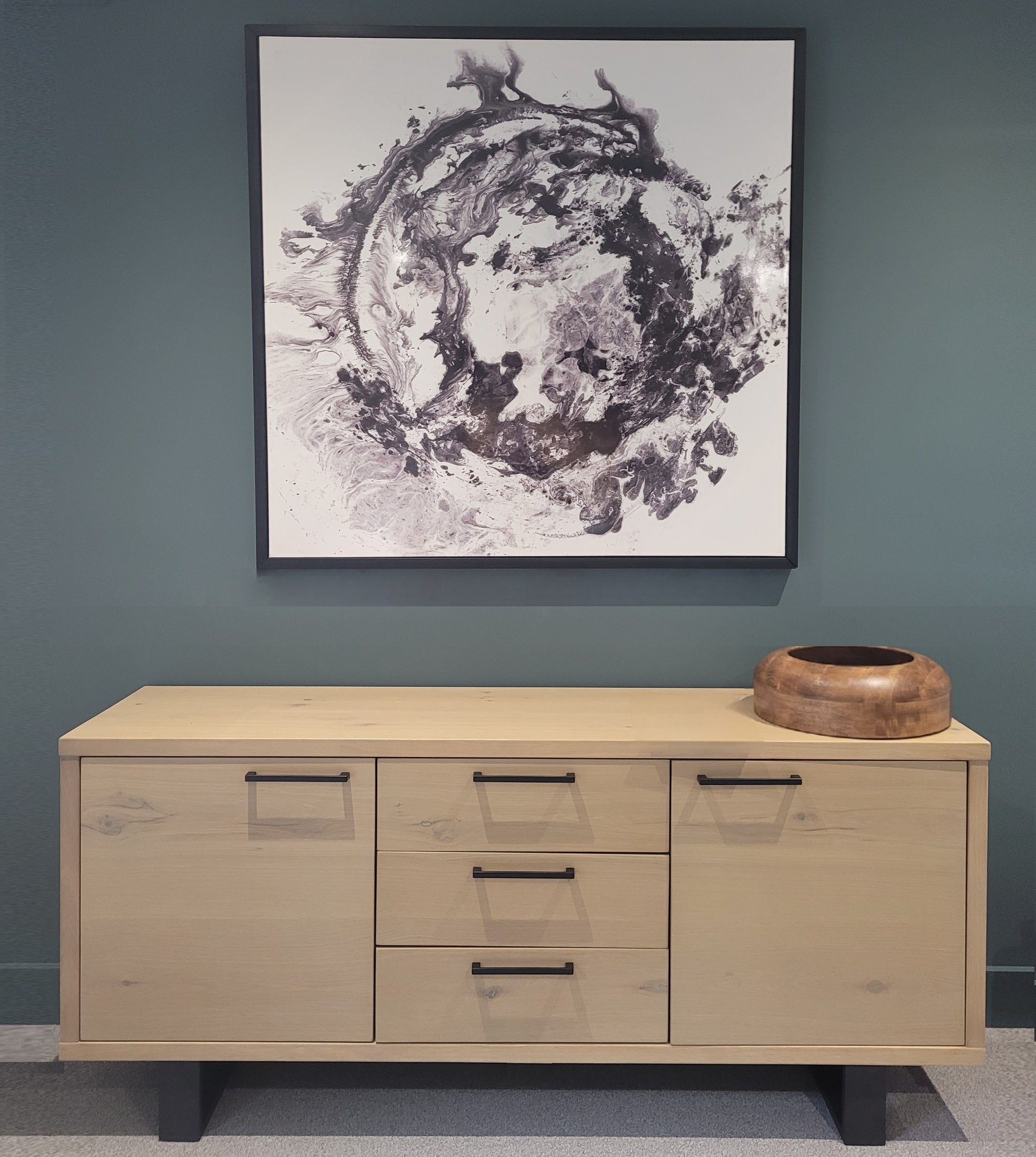 Black & White Large Framed Canvas