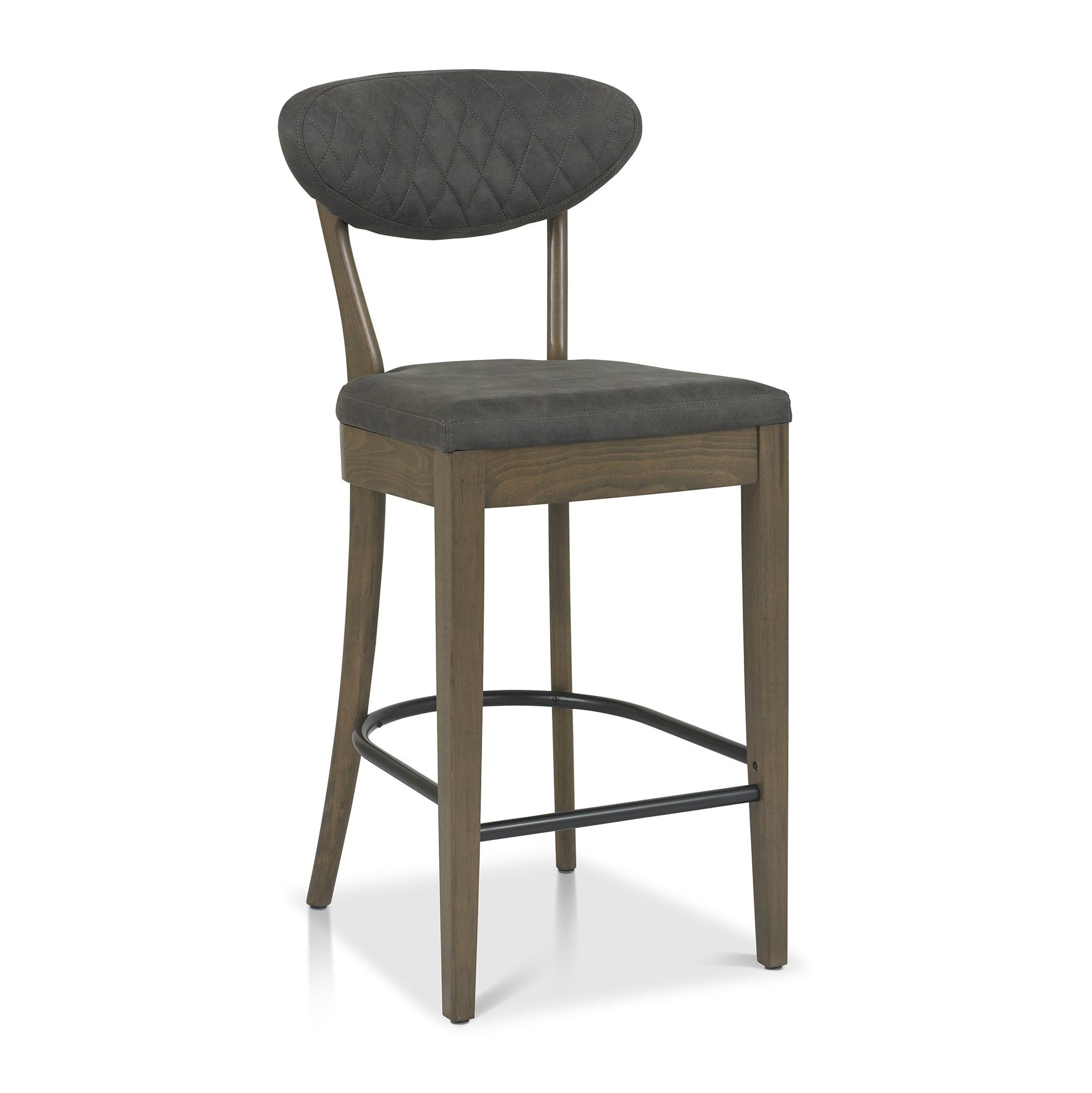 Ellipse Barstool Dark Grey Fabric