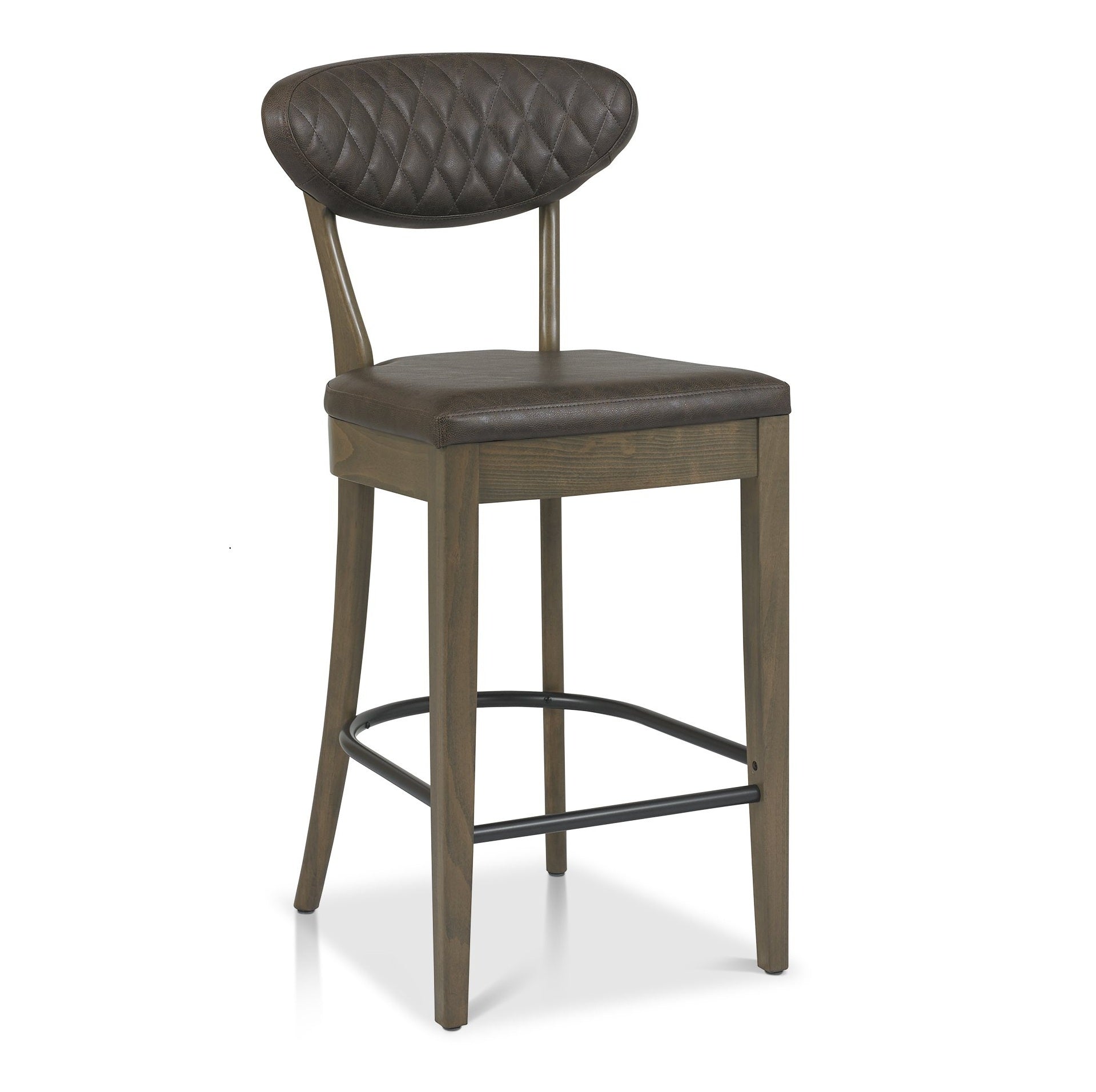 Ellipse Faux Leather Barstool