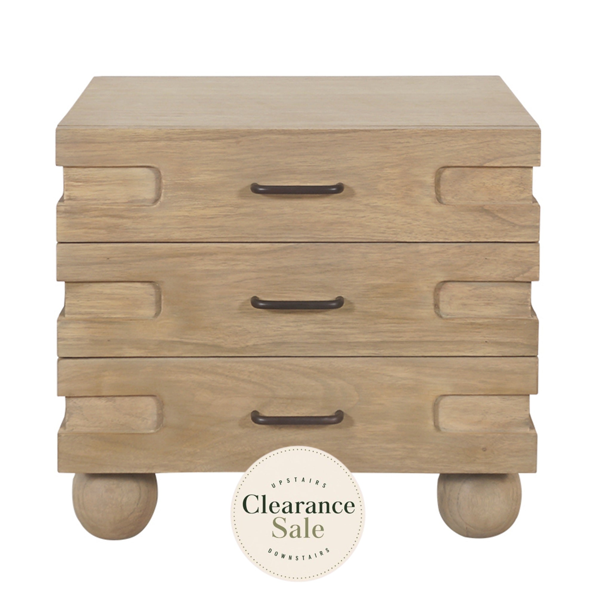 Ezra 3 Drawer Bedside Table
