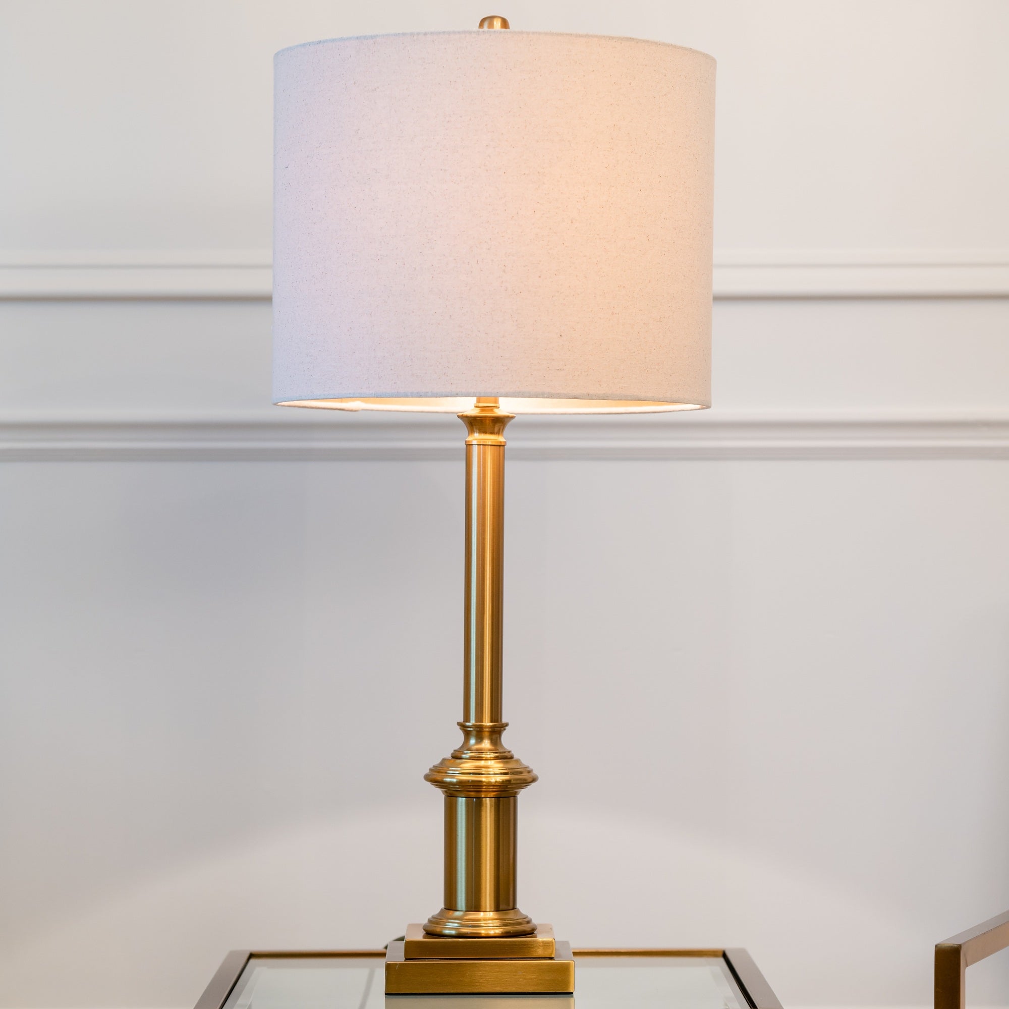 Maise Brass Classic Column Table Lamp