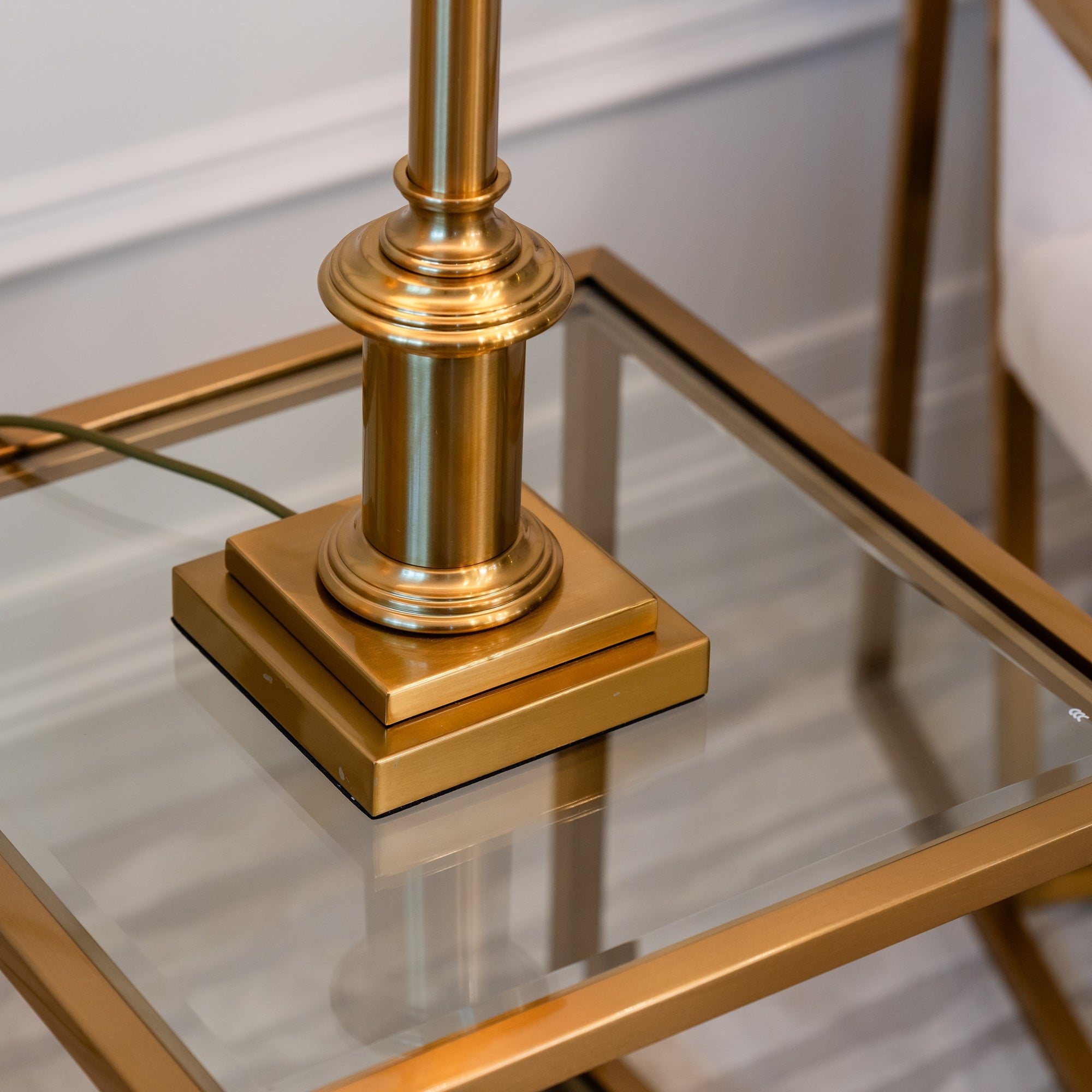 Maise Brass Classic Column Table Lamp