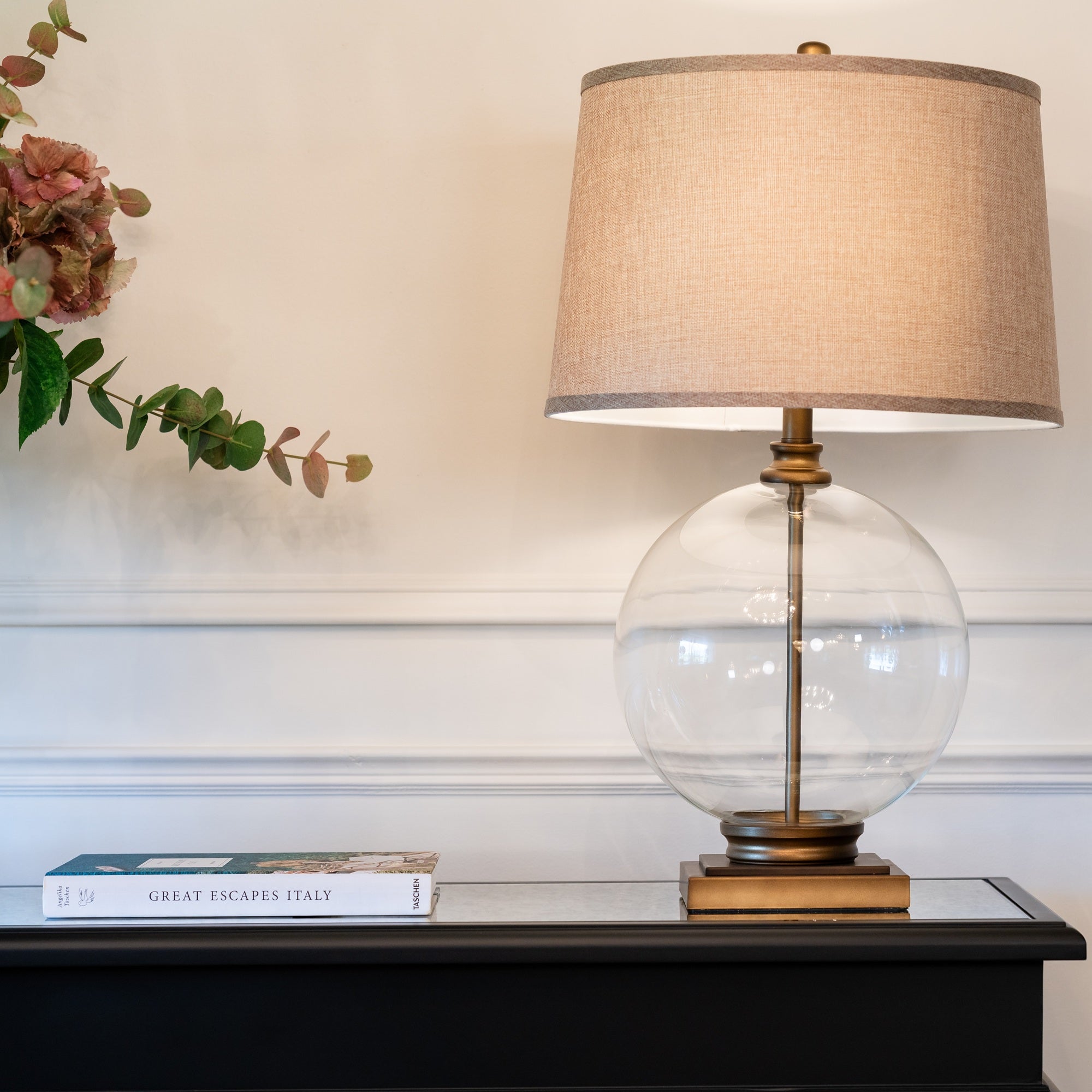 Remi Bronze Clear Glass Table Lamp