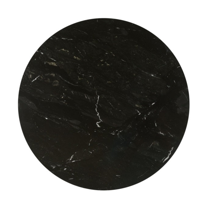 Leo Set of 2 Black Round Stone Coffee Tables