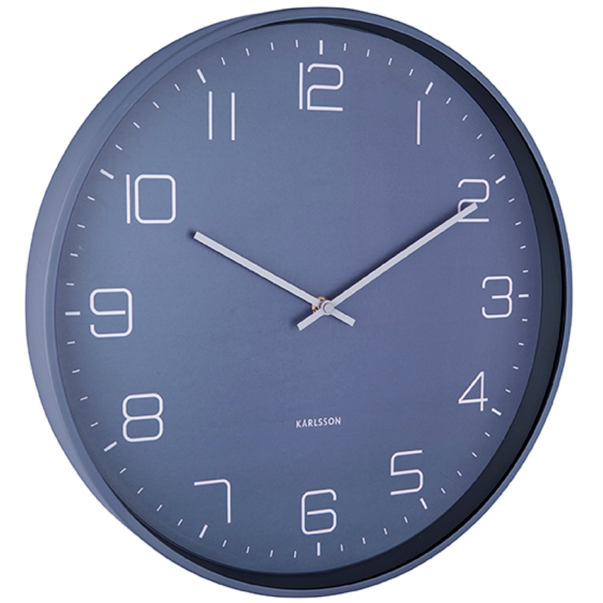 Lofty Wall Clock Metal Matt Night Blue