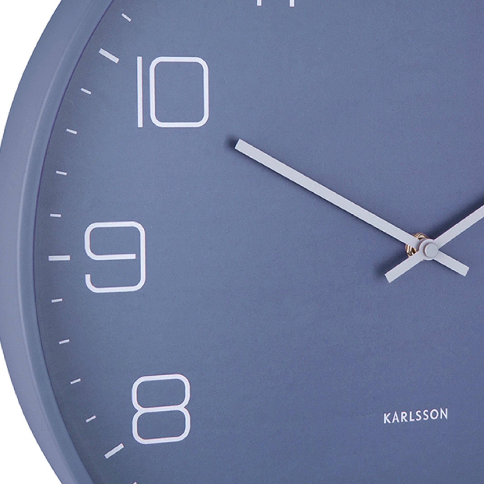 Lofty Wall Clock Metal Matt Night Blue