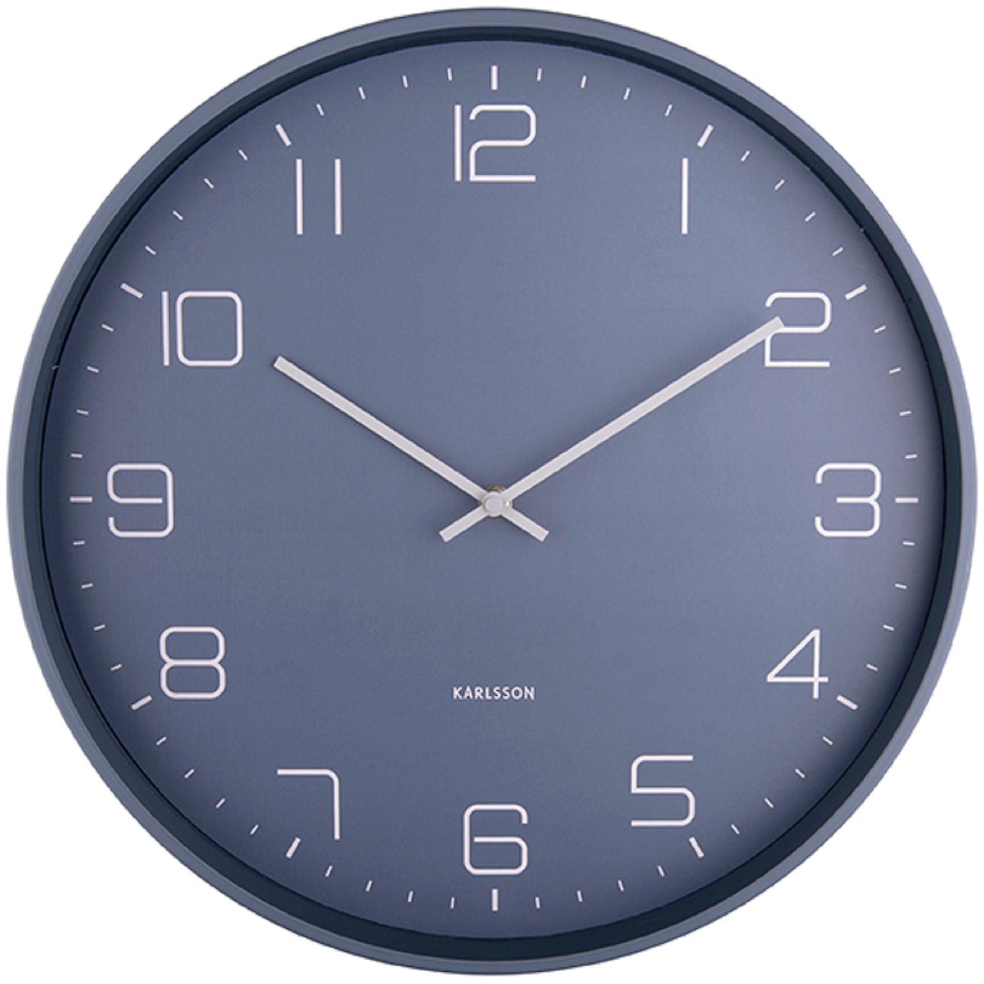 Lofty Wall Clock Metal Matt Night Blue
