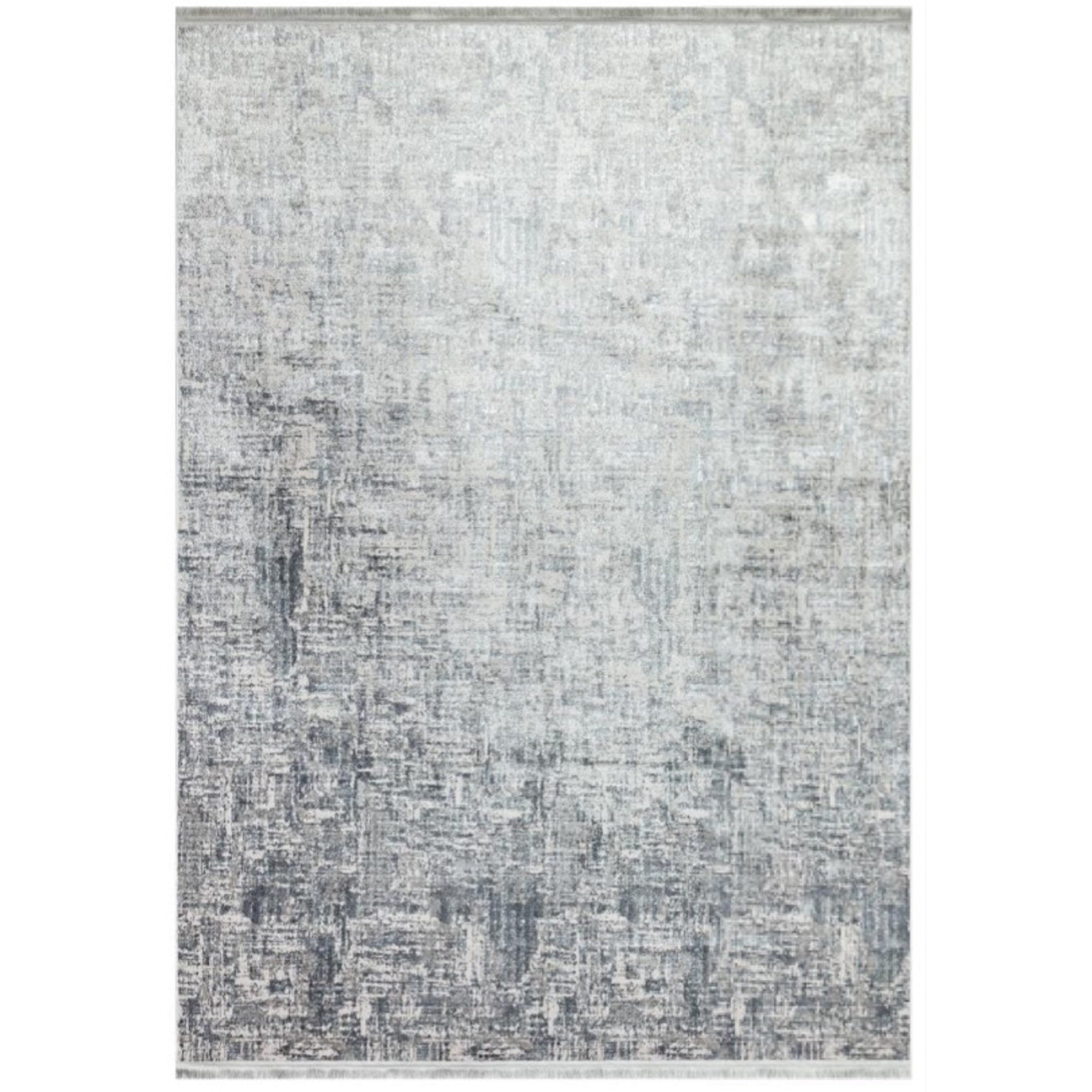 Lucca Silver Grey Fringed Rug