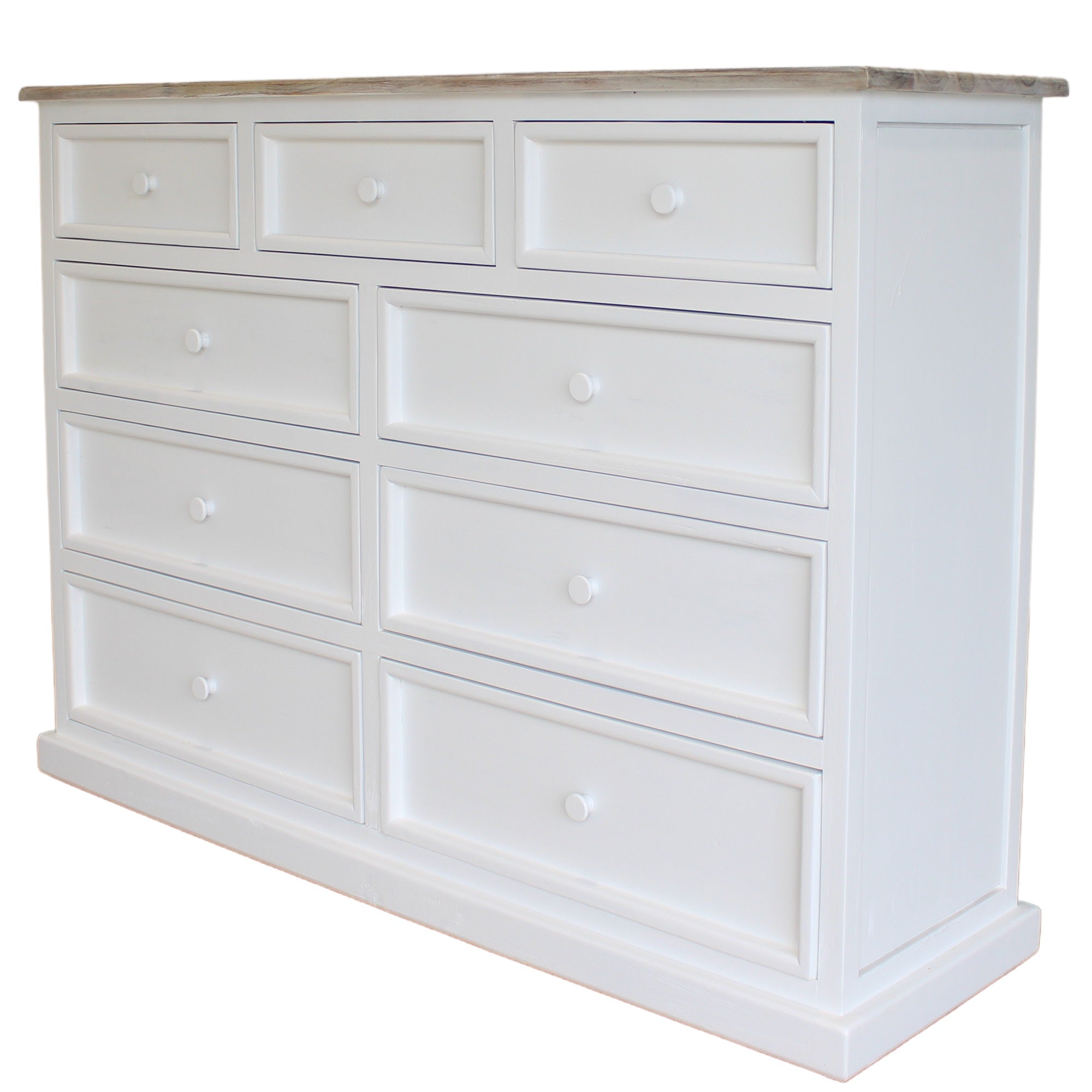 Maldon White 9 Drawer Chest