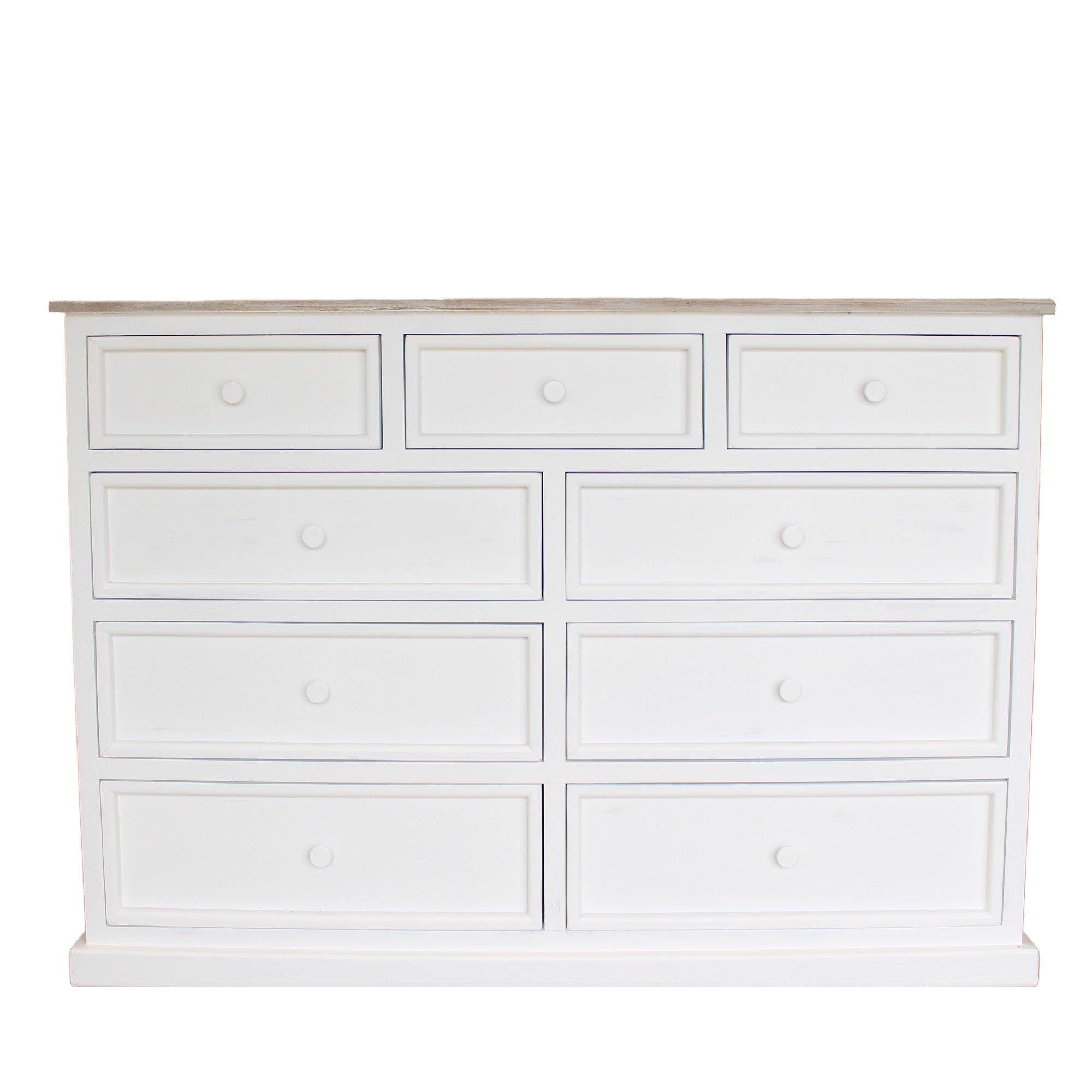 Maldon White 9 Drawer Chest