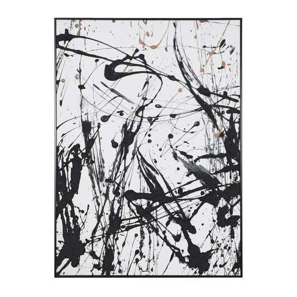 Monochrome Splatter Large Painting