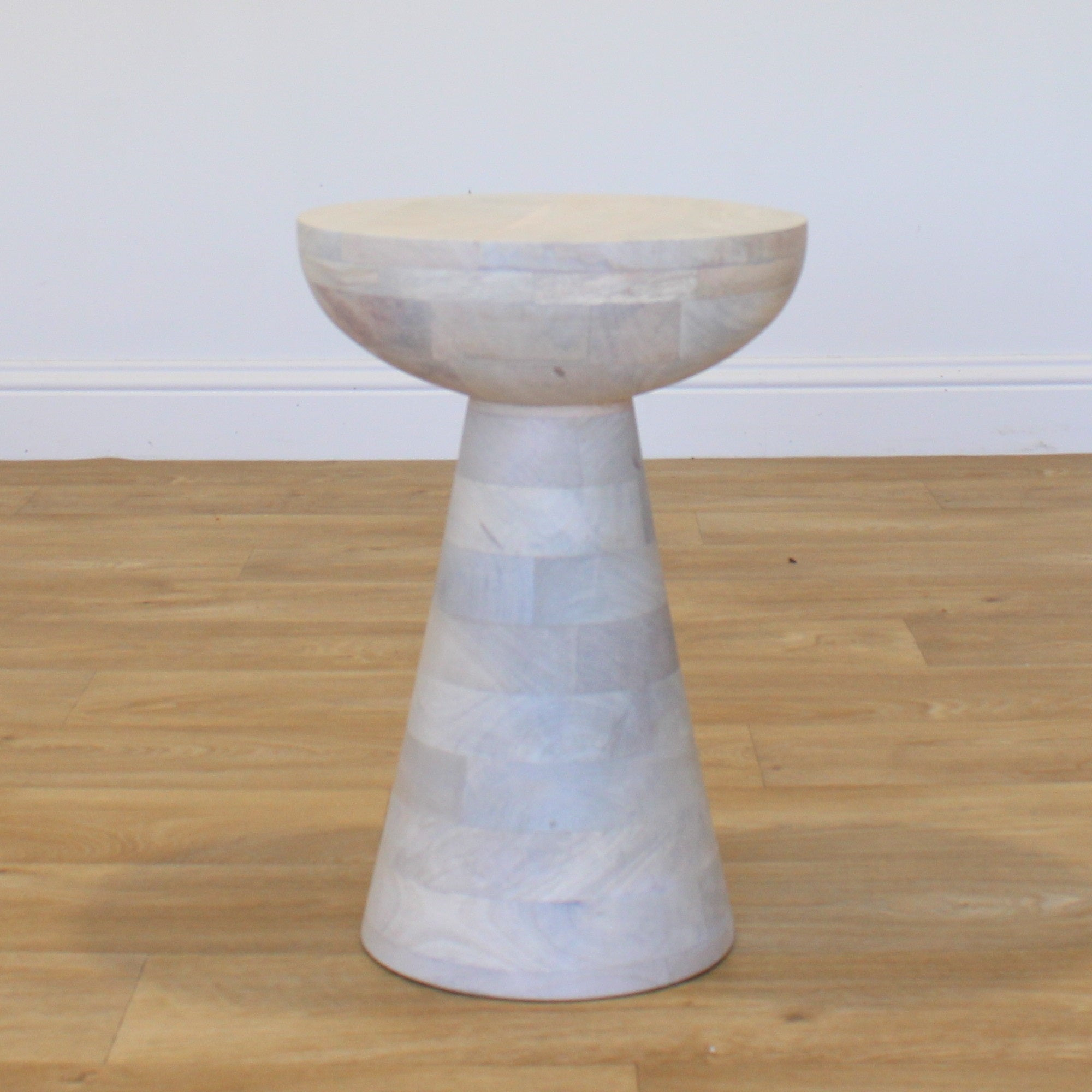 Nan White Wash End Table