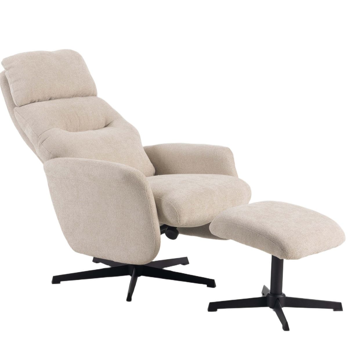 Nolan Swivel Reclining Chair & Footstool