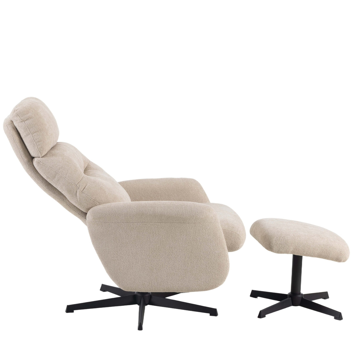 Nolan Swivel Reclining Chair & Footstool