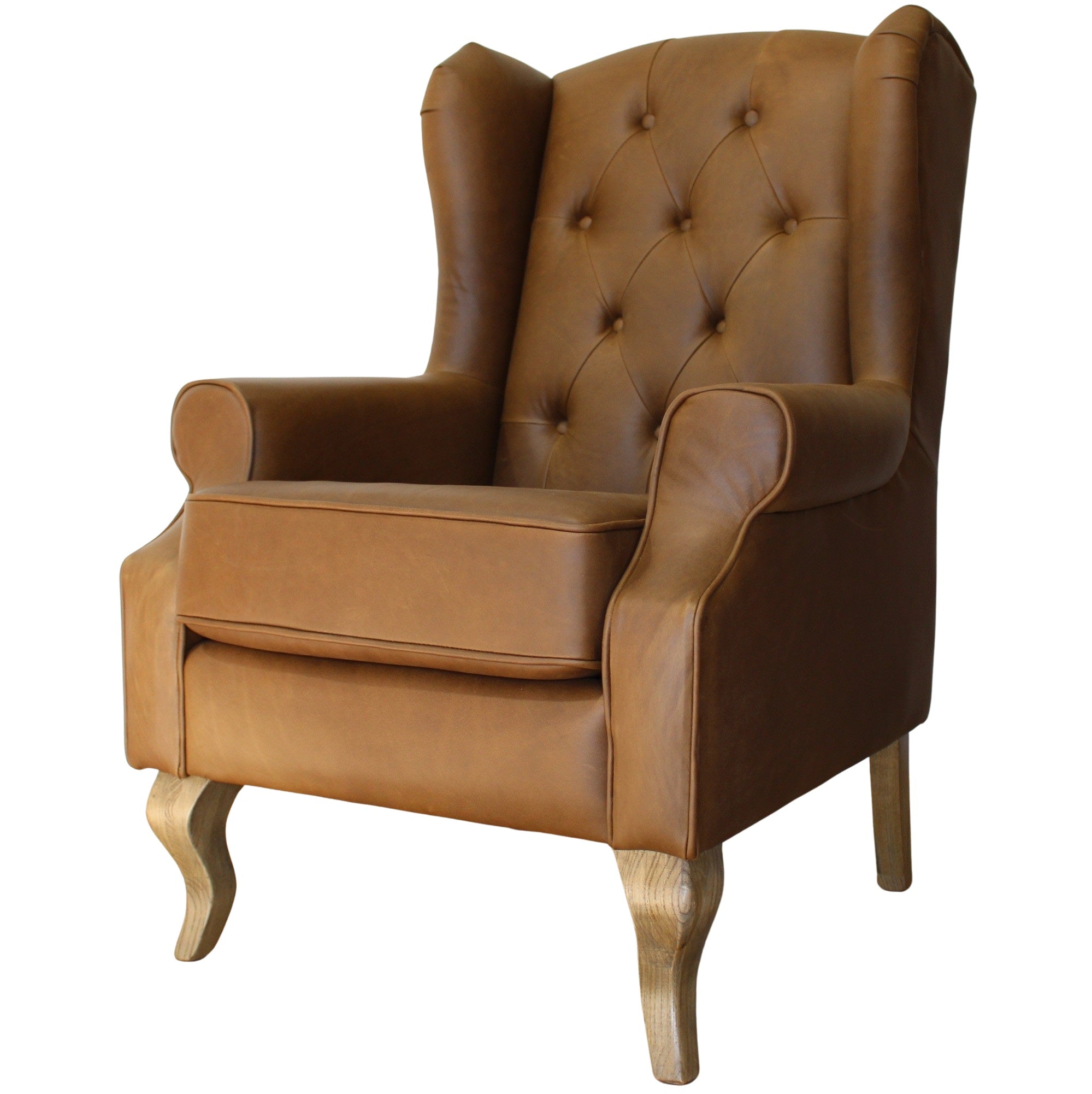 Parker Leather Winged Armchair