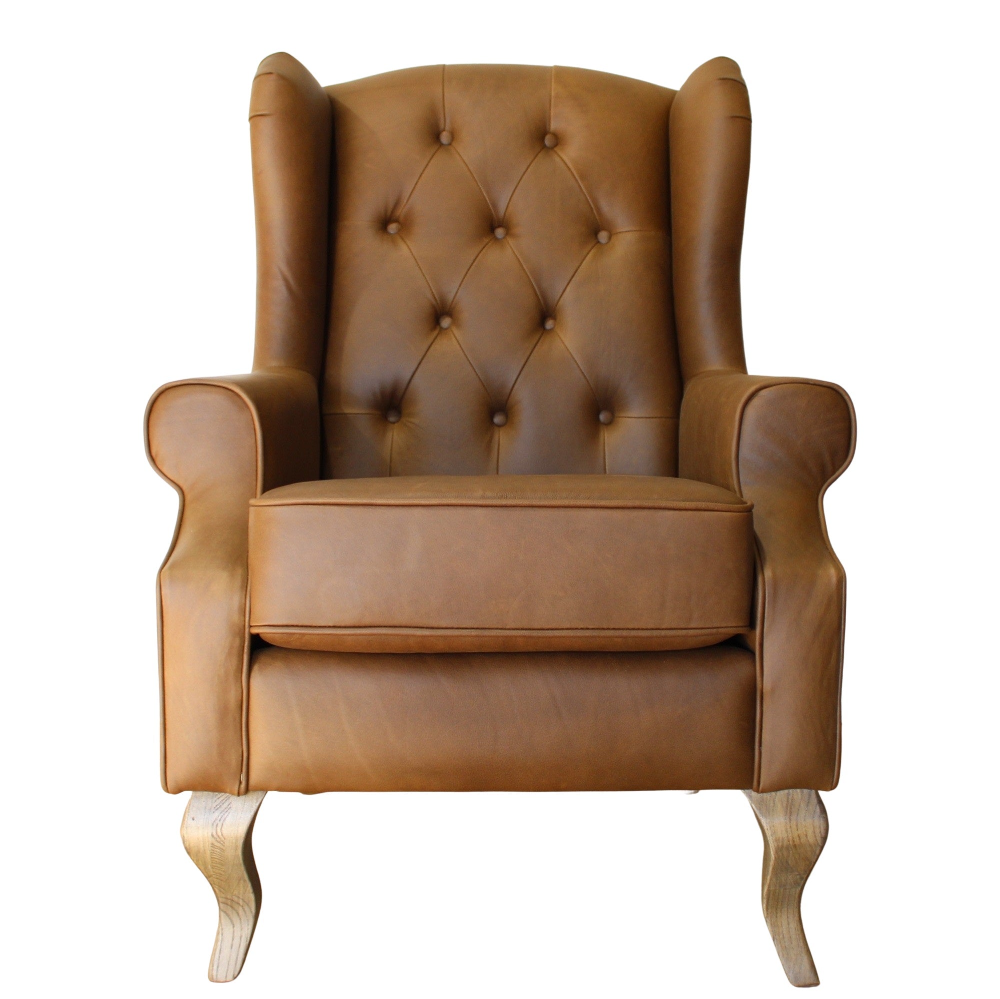 Parker Leather Winged Armchair