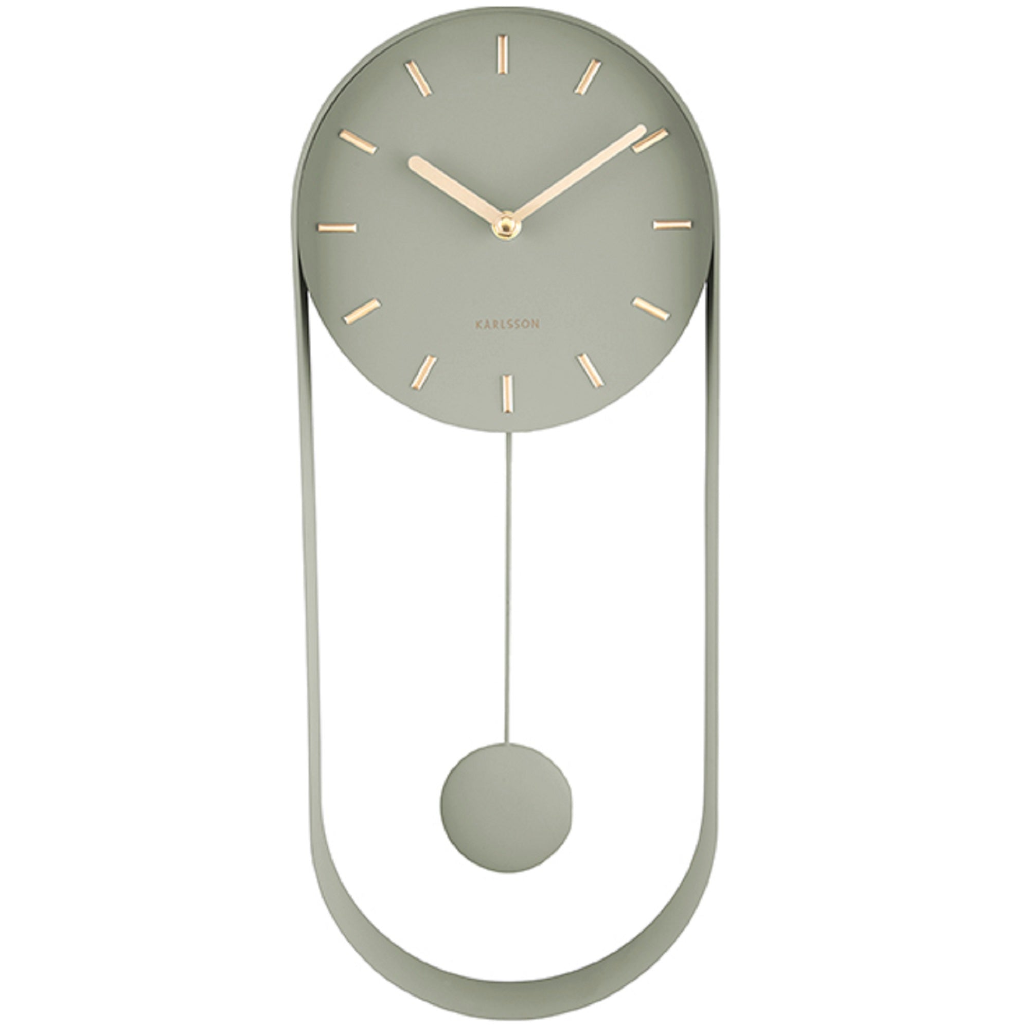 Charm Wall Clock Pendulum Jungle Green
