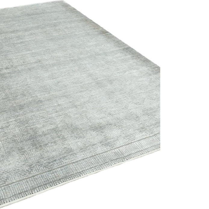 Queen Squares Silver Neutral Rug