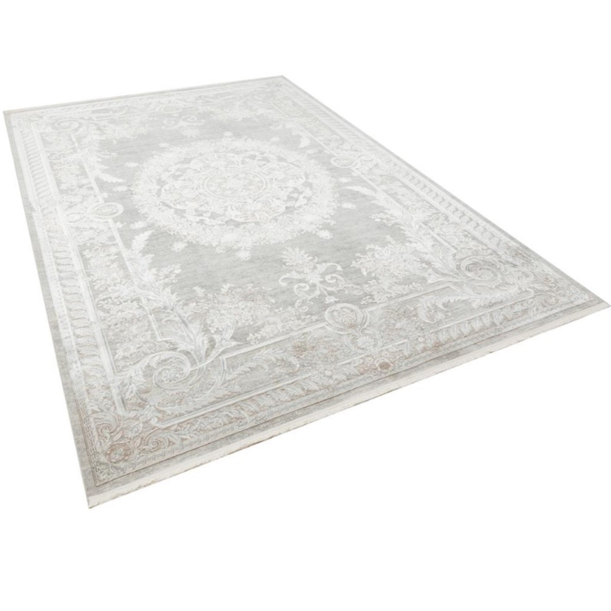 Queen Grey Cream Classic Rug