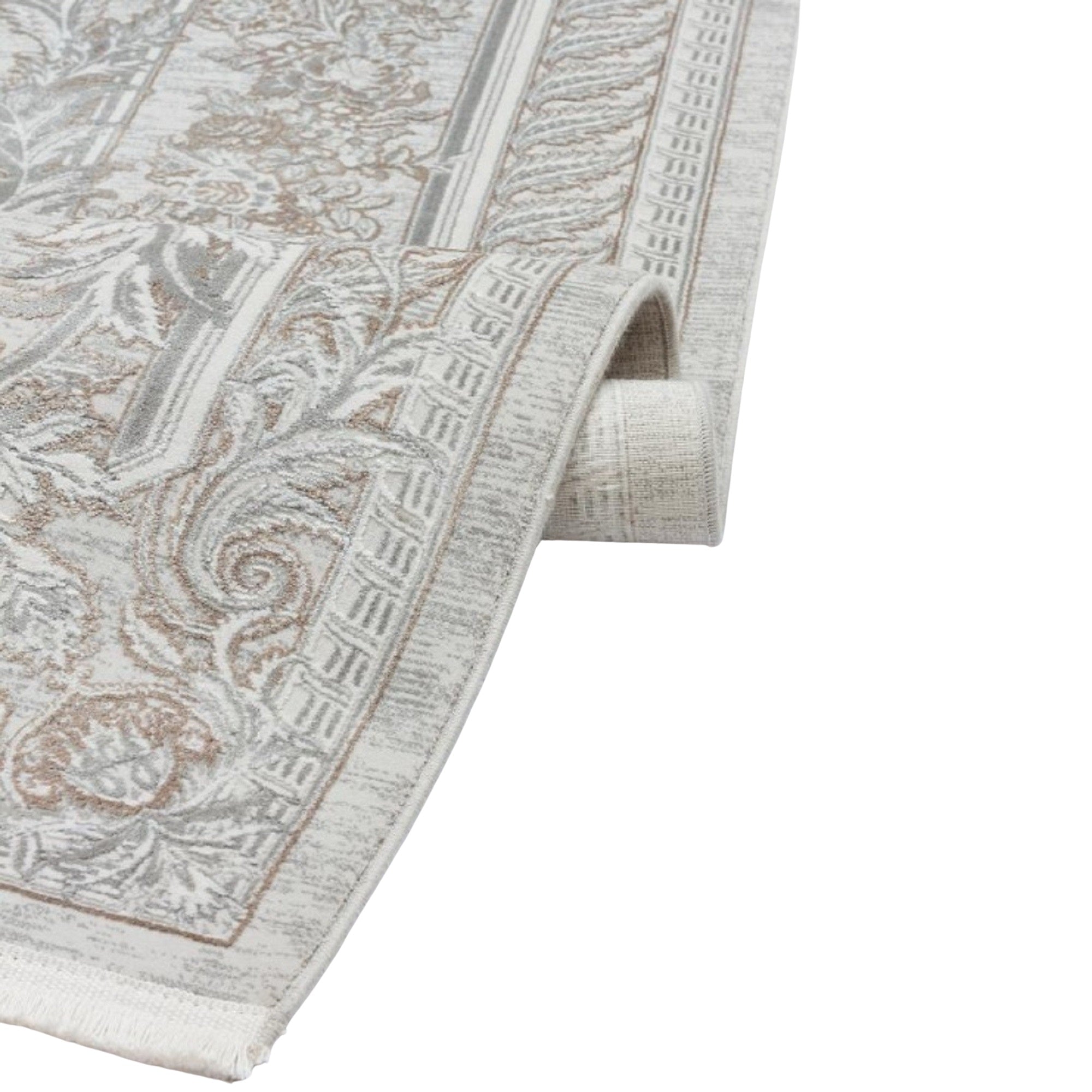 Queen Grey Cream Classic Rug