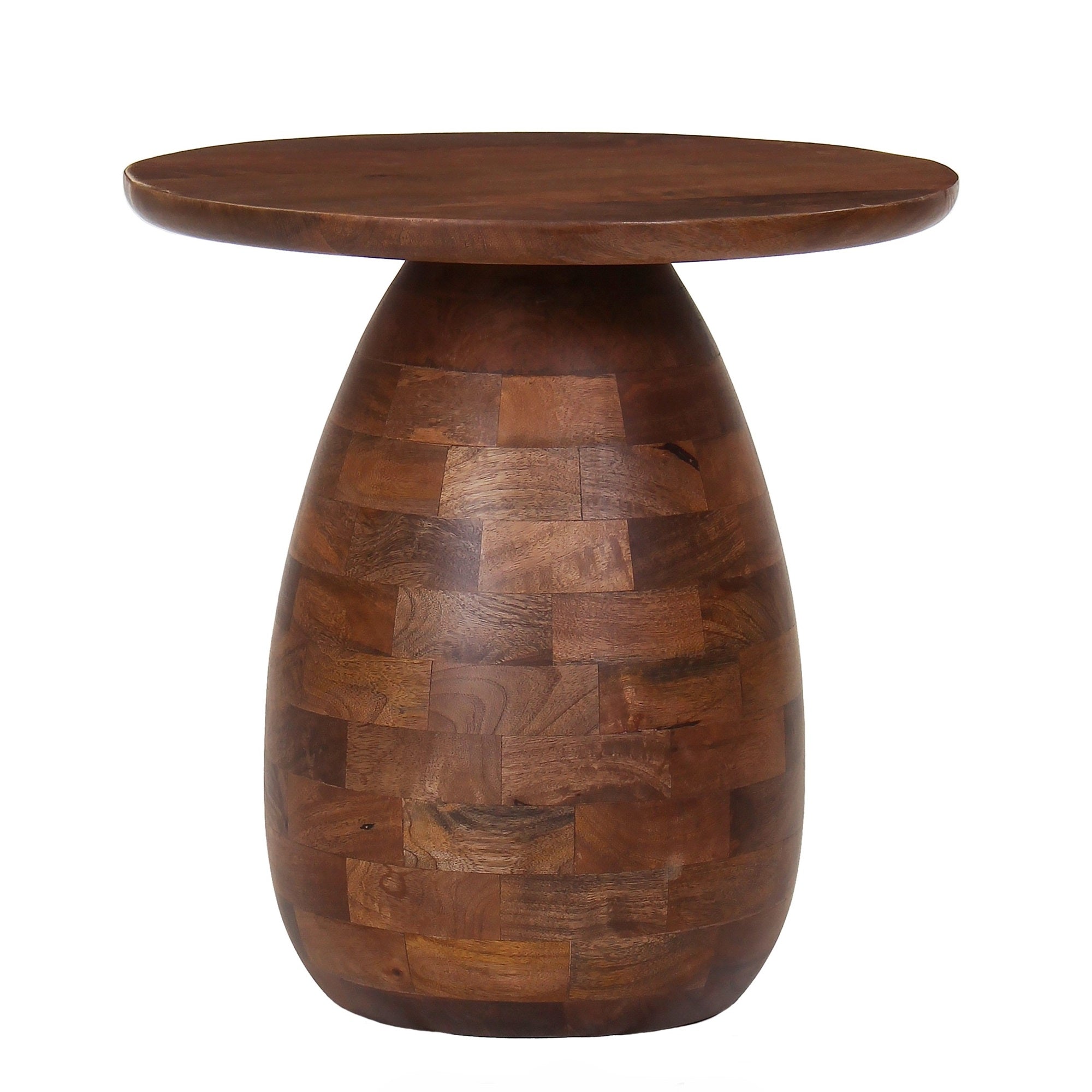 Ramy Dark Wood Round Side Table