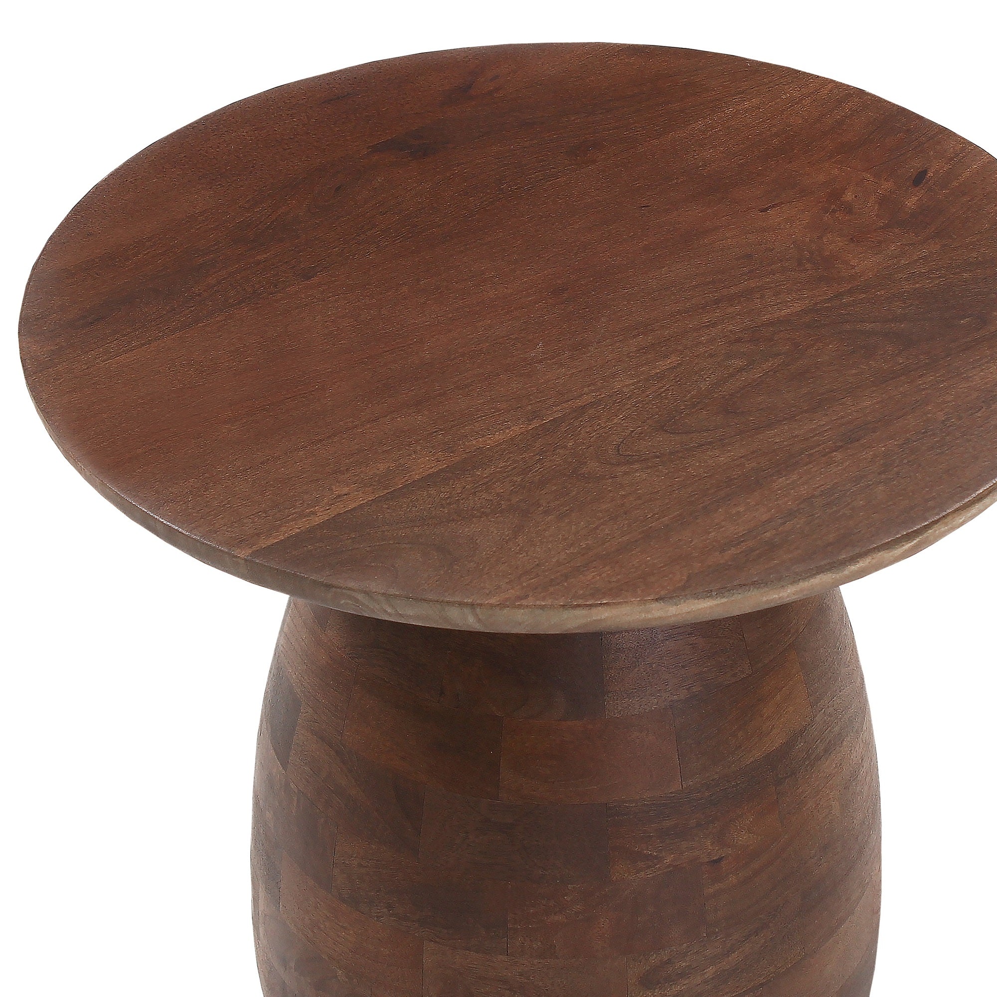 Ramy Dark Wood Round Side Table
