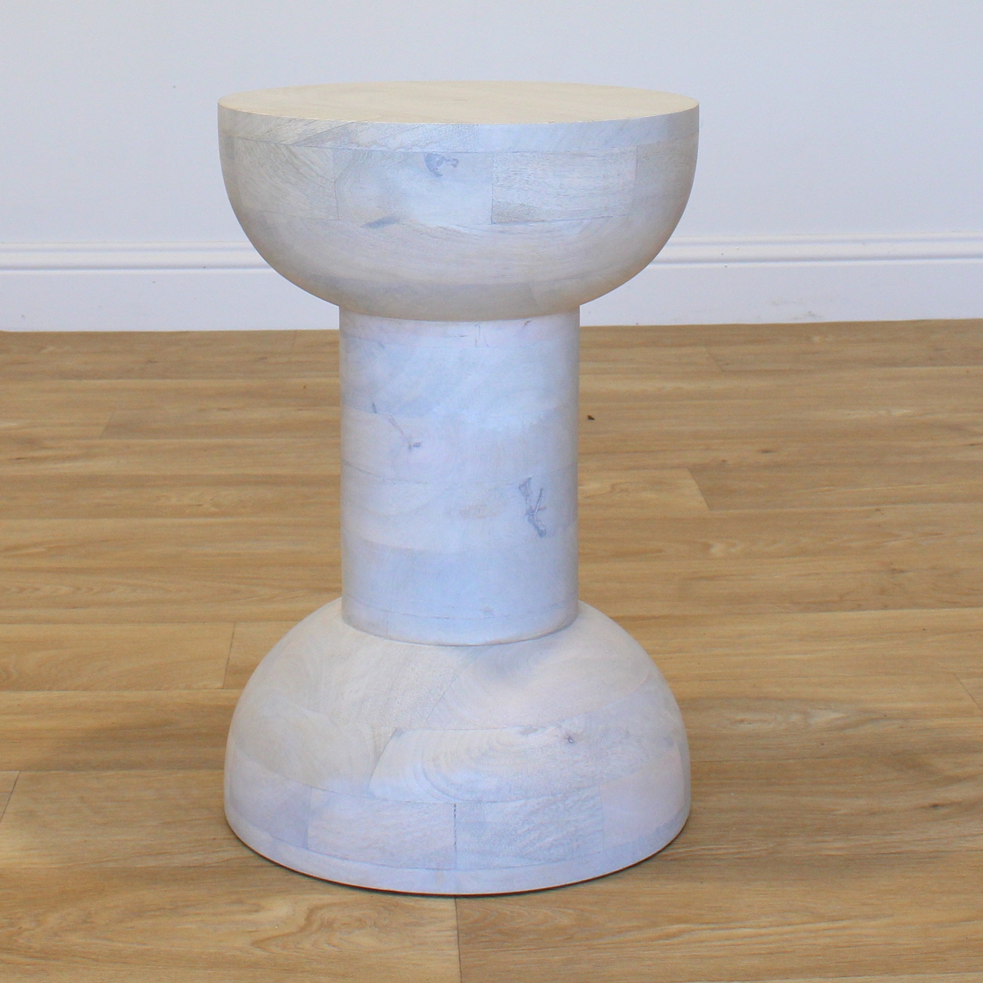 Rava White Wash End Table