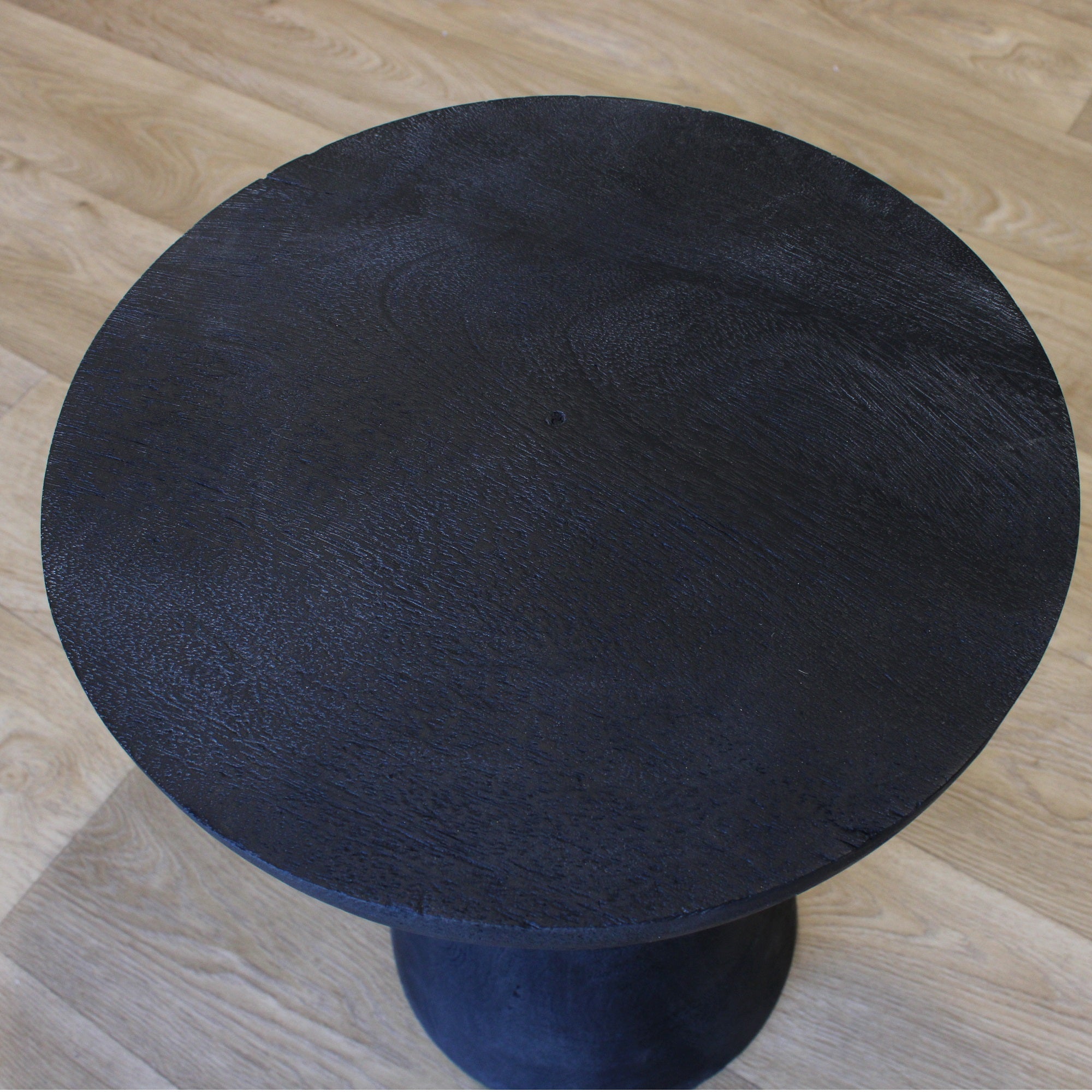 Ron Black Wooden End Table