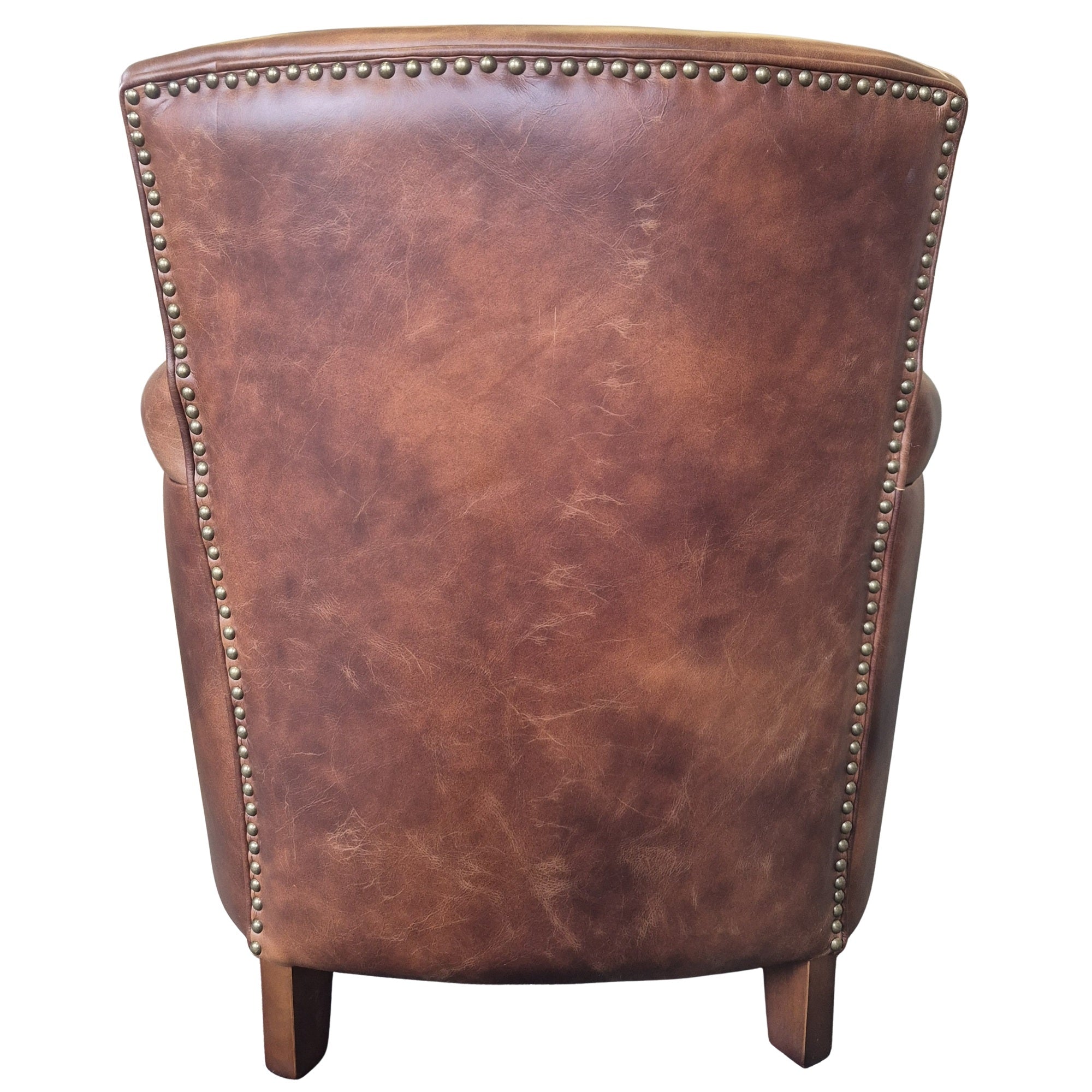 Rory Leather Club Chair - Chestnut