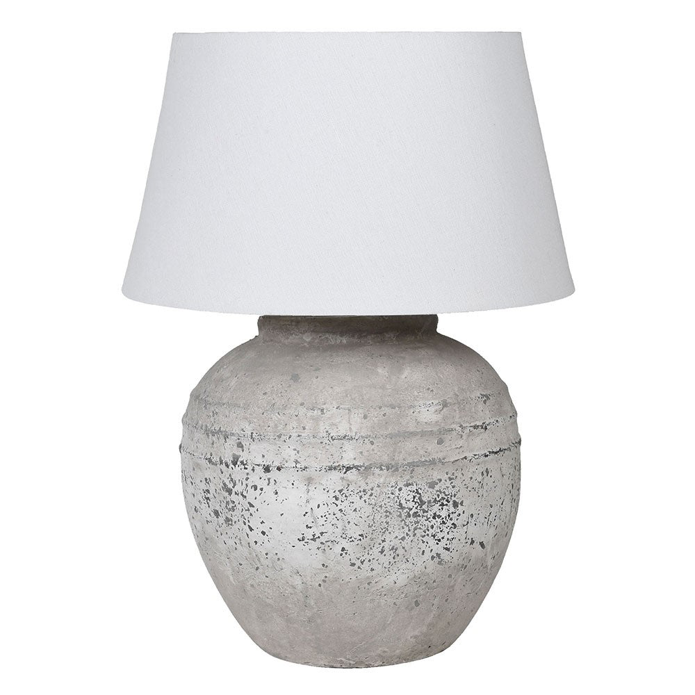 Large Distressed Grey Lamp