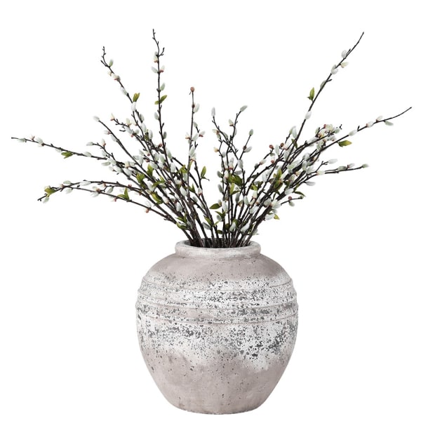 Large Distressed Grey Lamp