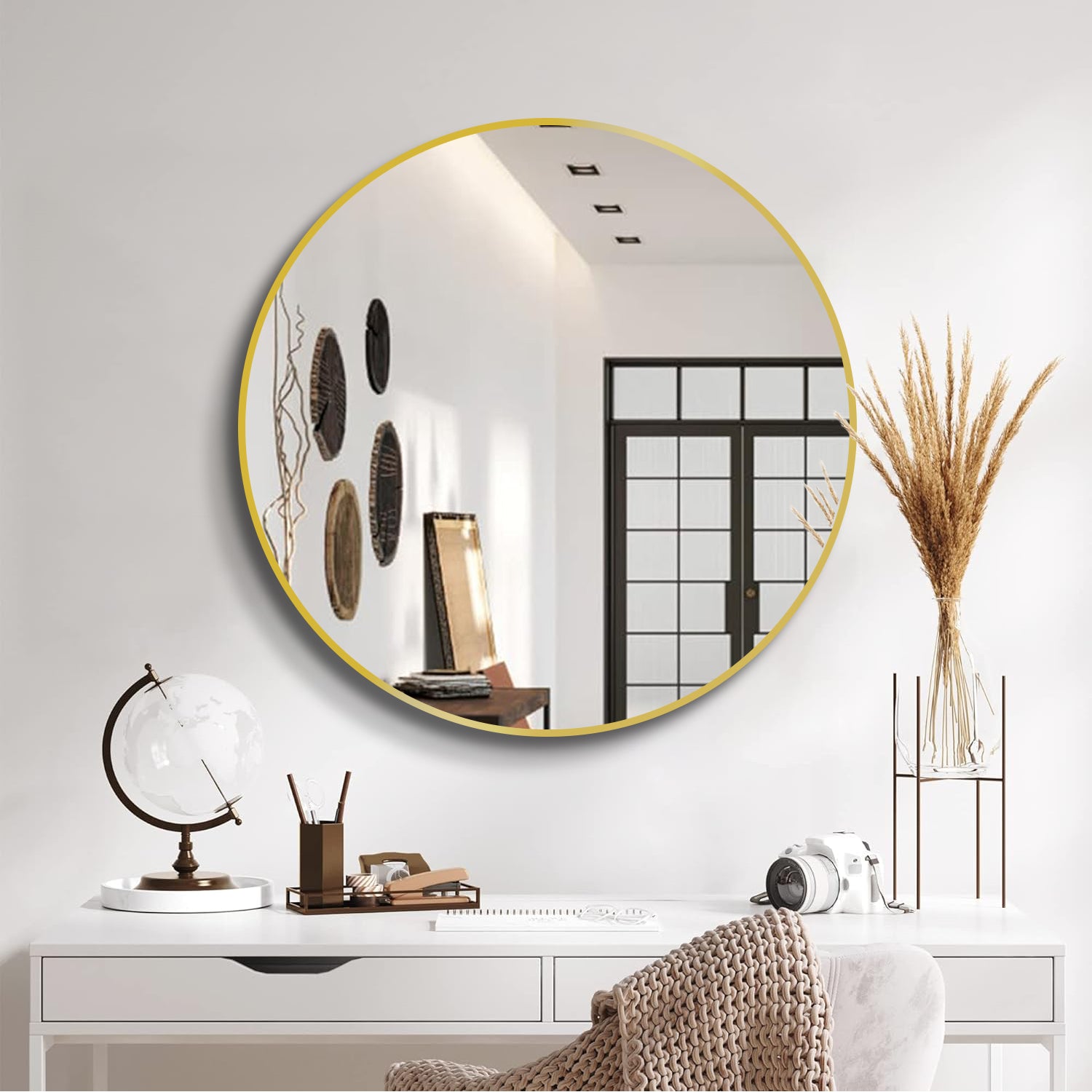 Yardley Round Mirror Gold