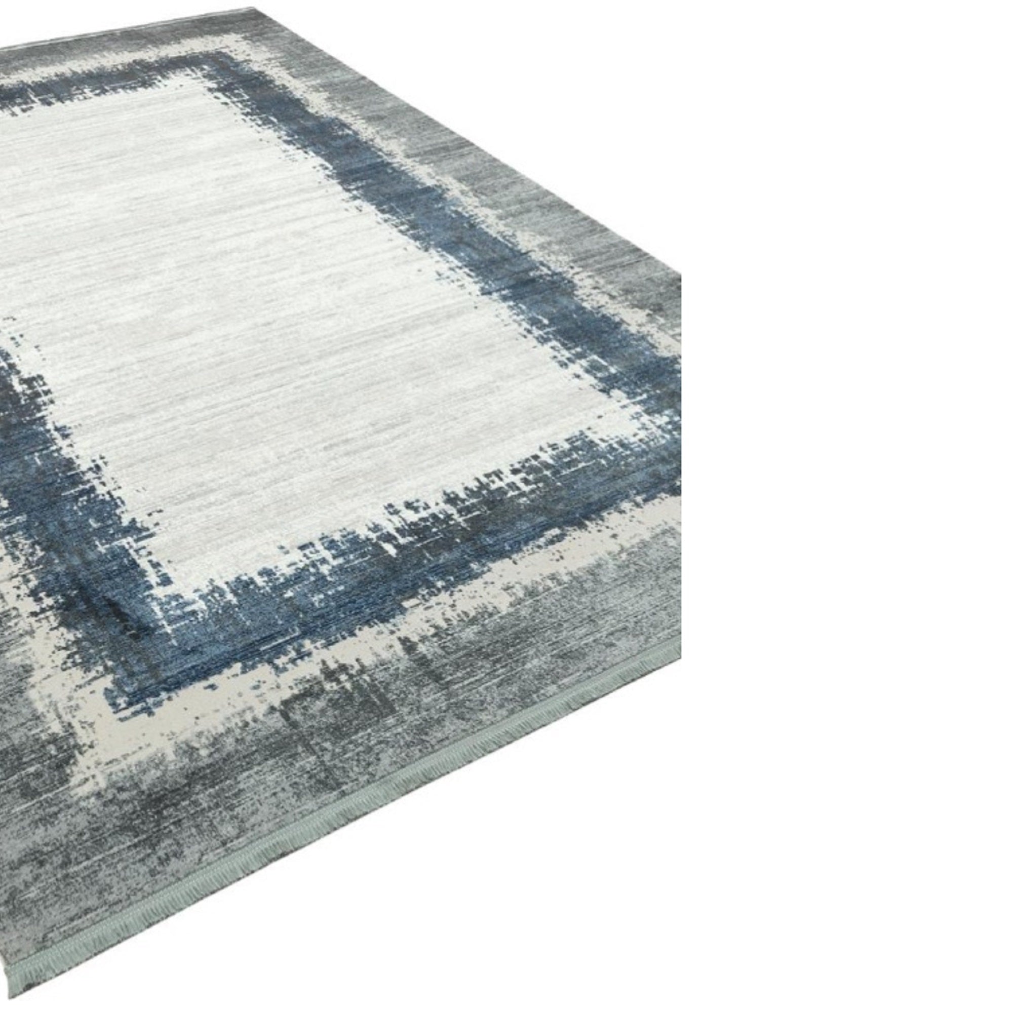 Vivaldi Blue Grey Border Rug