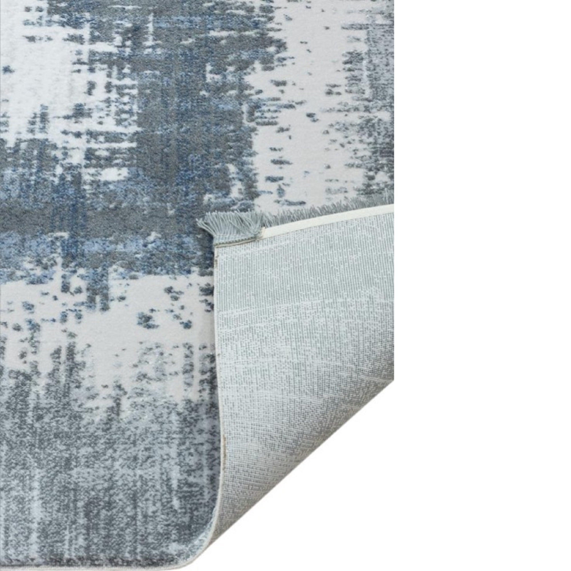 Vivaldi Blue Grey Border Rug