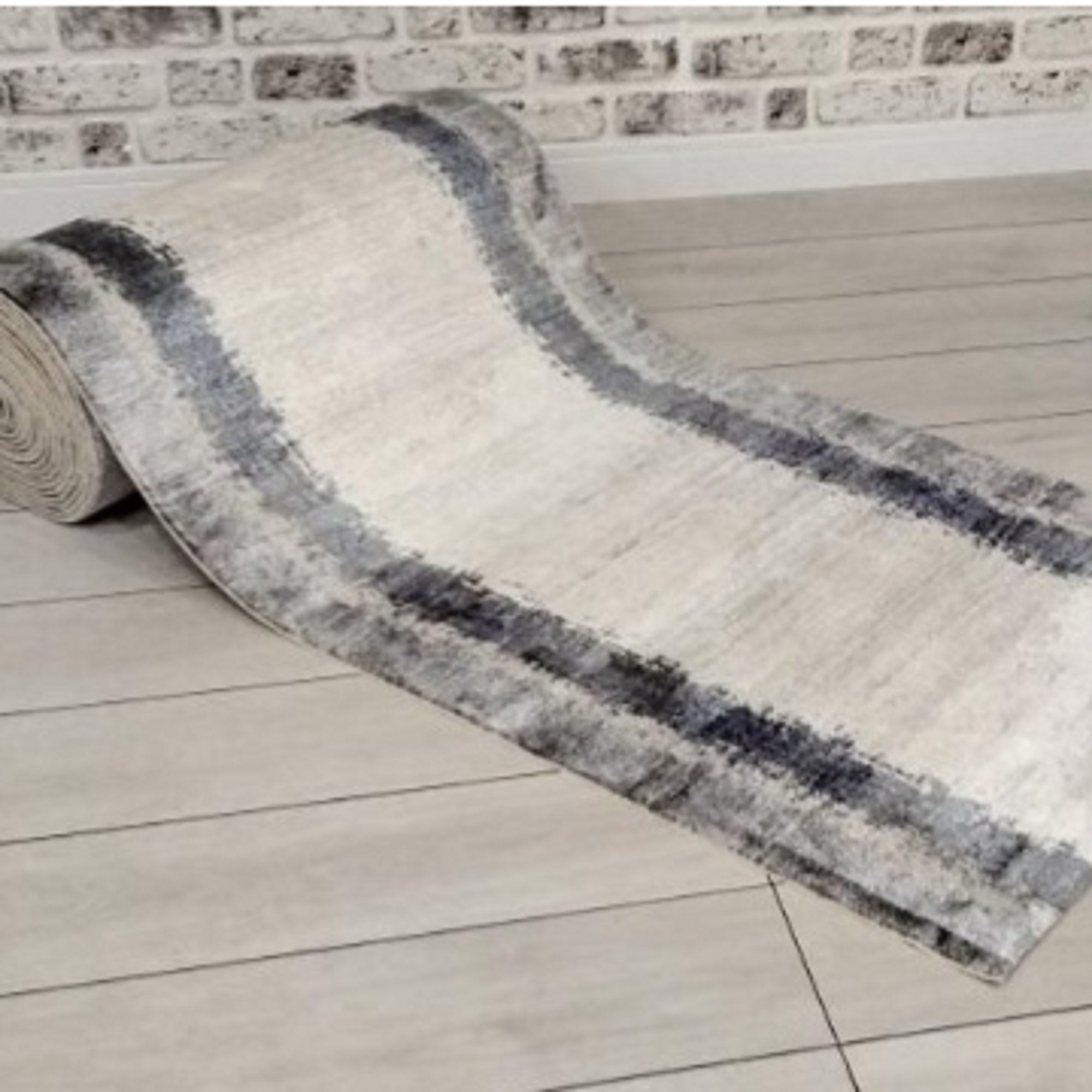 Vivaldi Blue Grey Border Rug