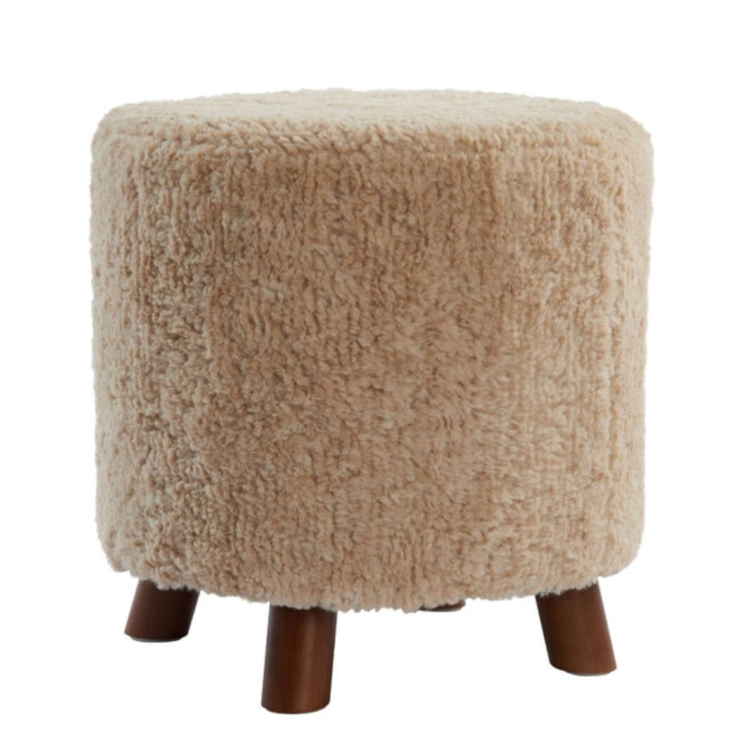 POLLY Pouf Beige + Brown
