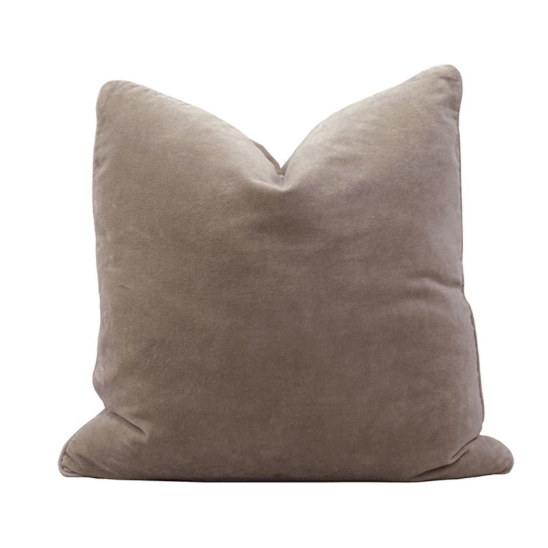 Unari Velvet Cushion Taupe